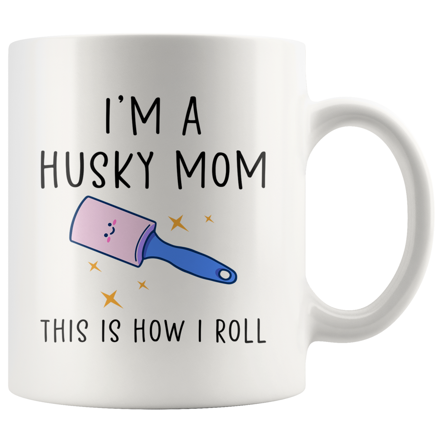 Husky Mom Gifts, Coffee Mug, Two Tone Accent Cup, Birthday Gift for Men and Women