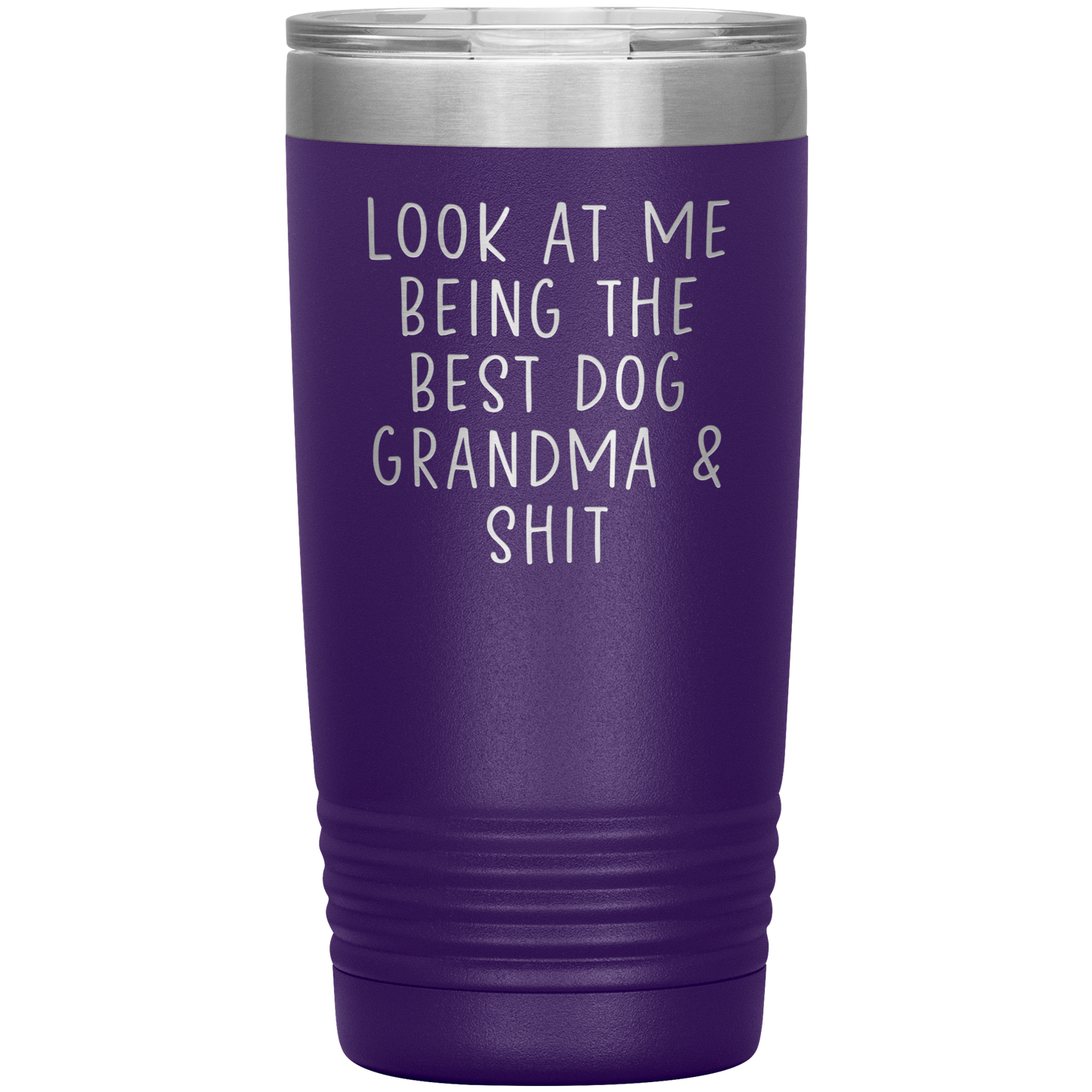 Chien Grandma Tumbler, Cadeaux de grand-mère de chien, tasse de café de grand-mère de chien, cadeaux d’anniversaire pour des hommes et des femmes