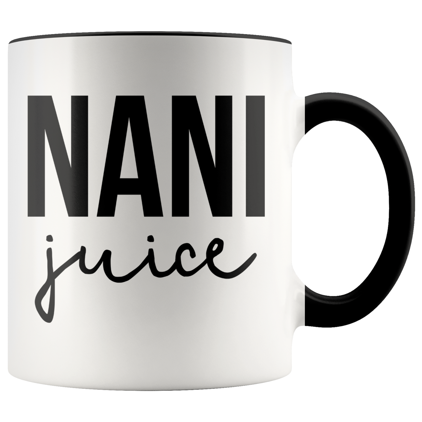 Nani Gifts, Coffee Mug, Two Tone Accent Cup, Birthday Gift for Men and Women