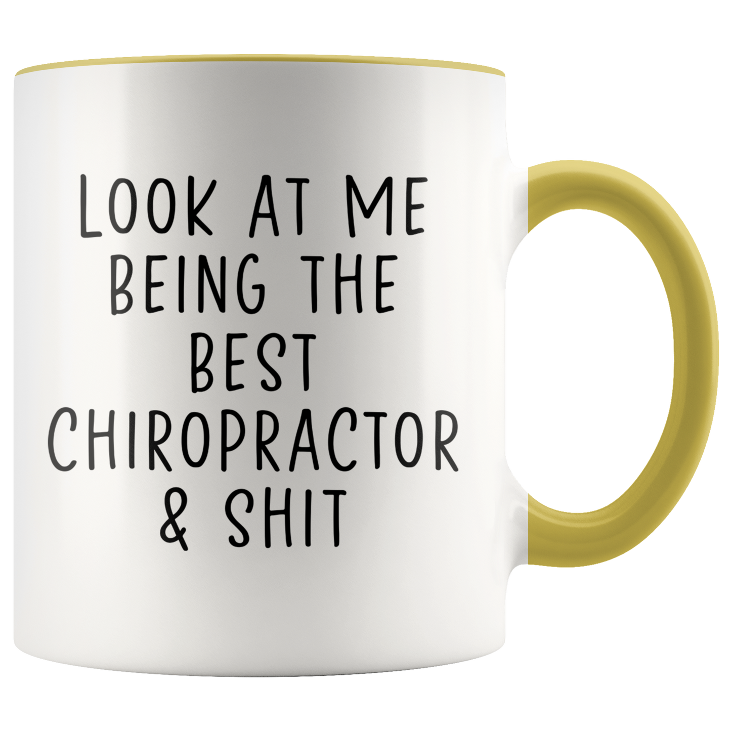 Chiropractor Gifts, Coffee Mug, Two Tone Accent Cup, Birthday Gift for Men and Women