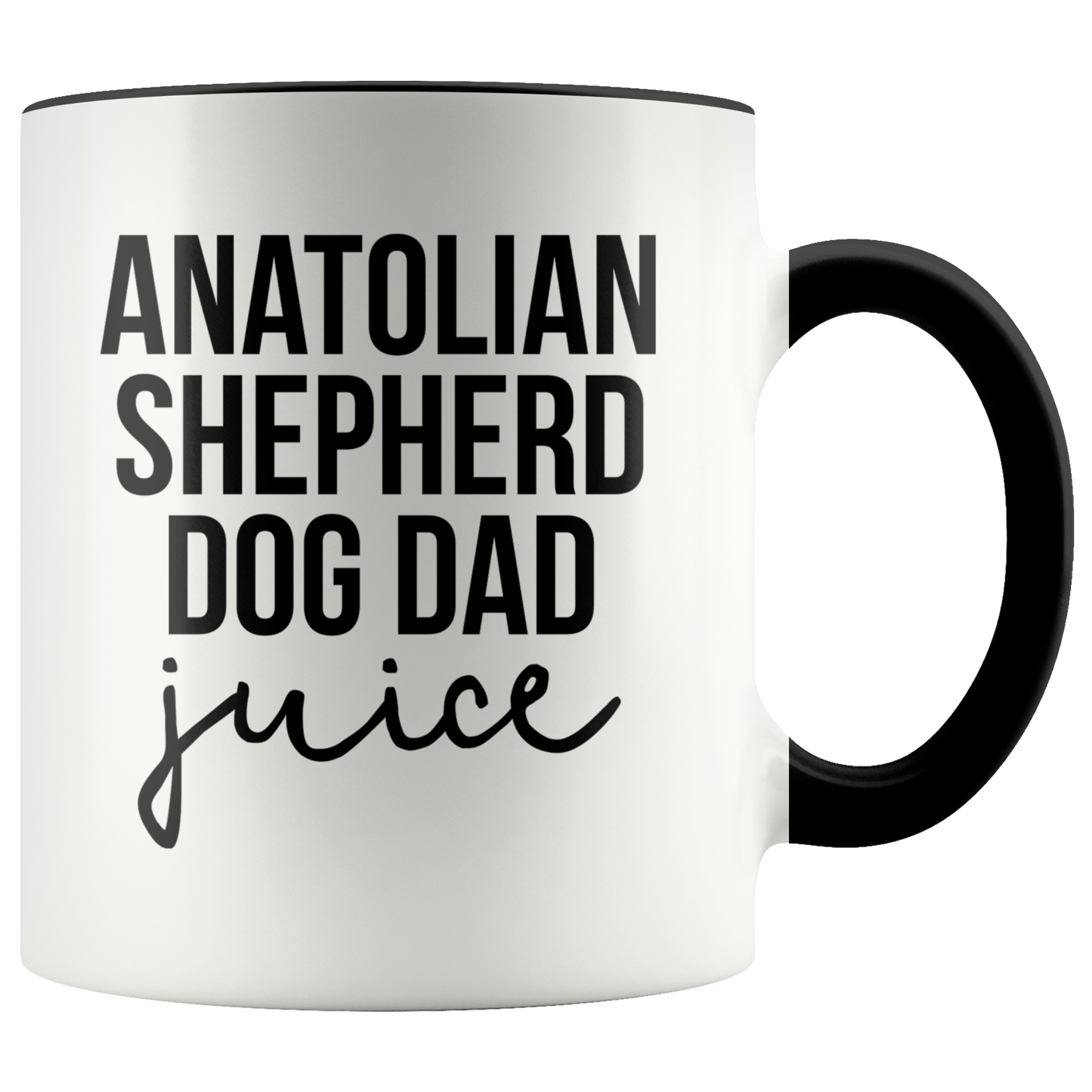 Anatolian Shepherd Dog Dad Gifts, Coffee Mug, Two Tone Accent Cup, Birthday Gift for Men and Women