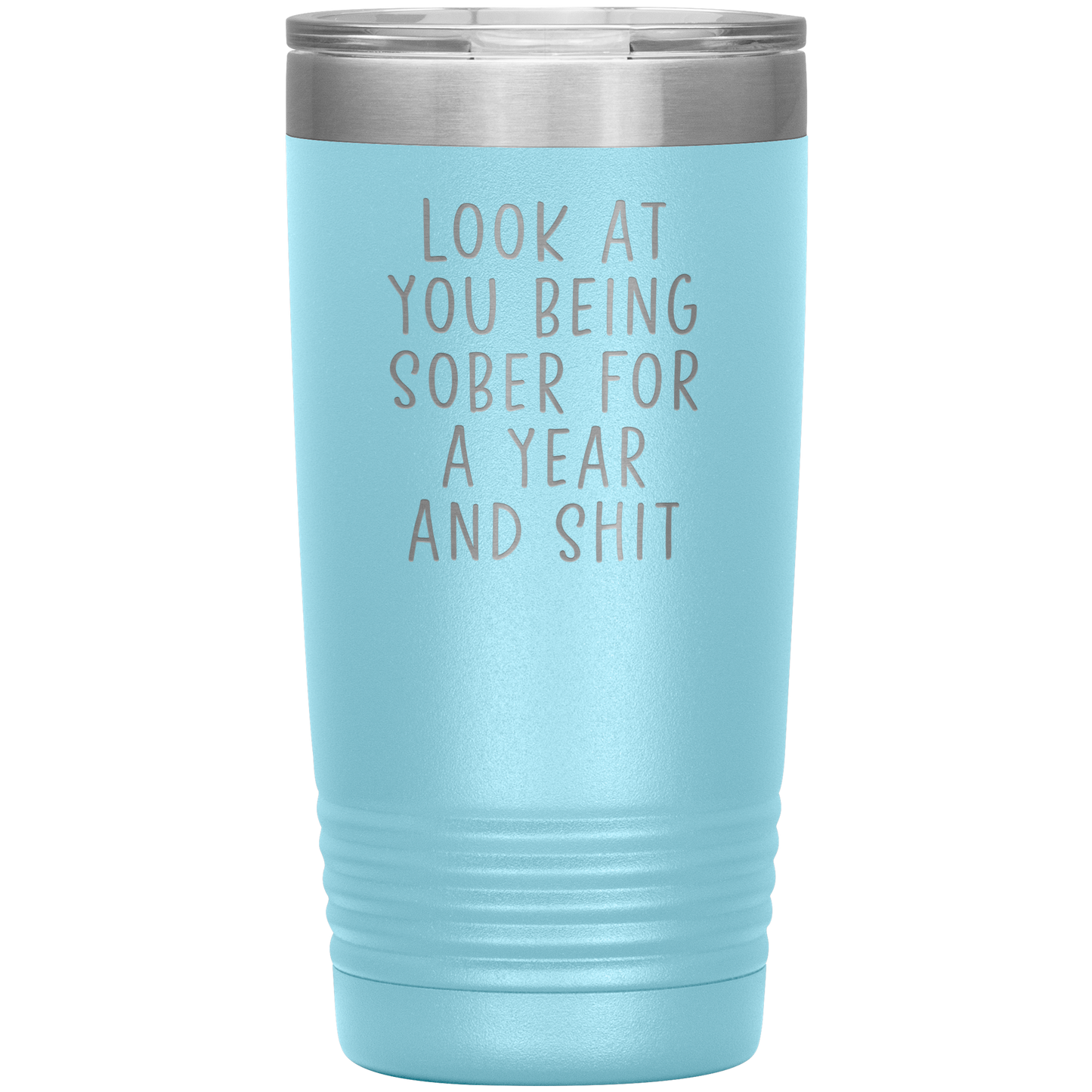 1 Year Sober Tumbler, 1 Year Sober Gifts, 1 Year Sober Coffee Mug, Sobriety Gifts for Men and Women