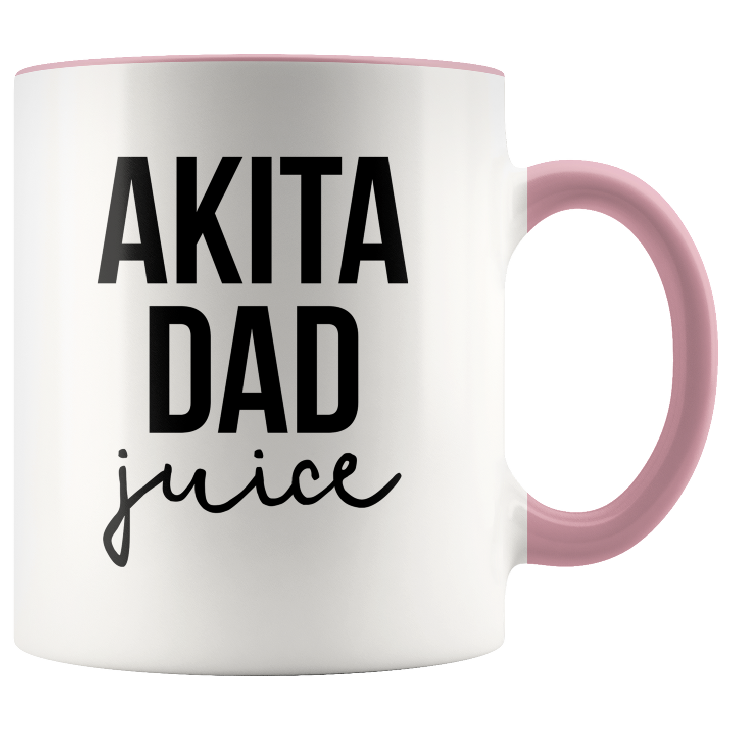 Akita Dad Gifts, Coffee Mug, Two Tone Accent Cup, Birthday Gift for Men and Women