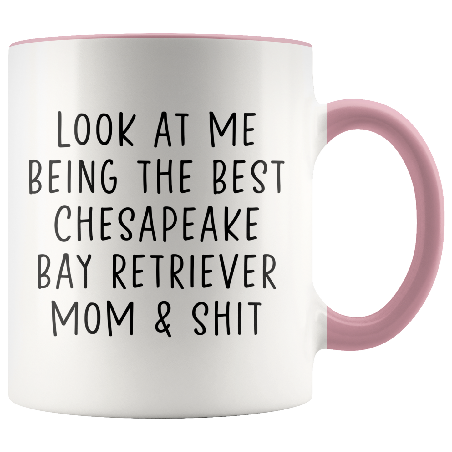 Chesapeake Bay Retriever Mom Gifts, Coffee Mug, Two Tone Accent Cup, Birthday Gift for Men and Women