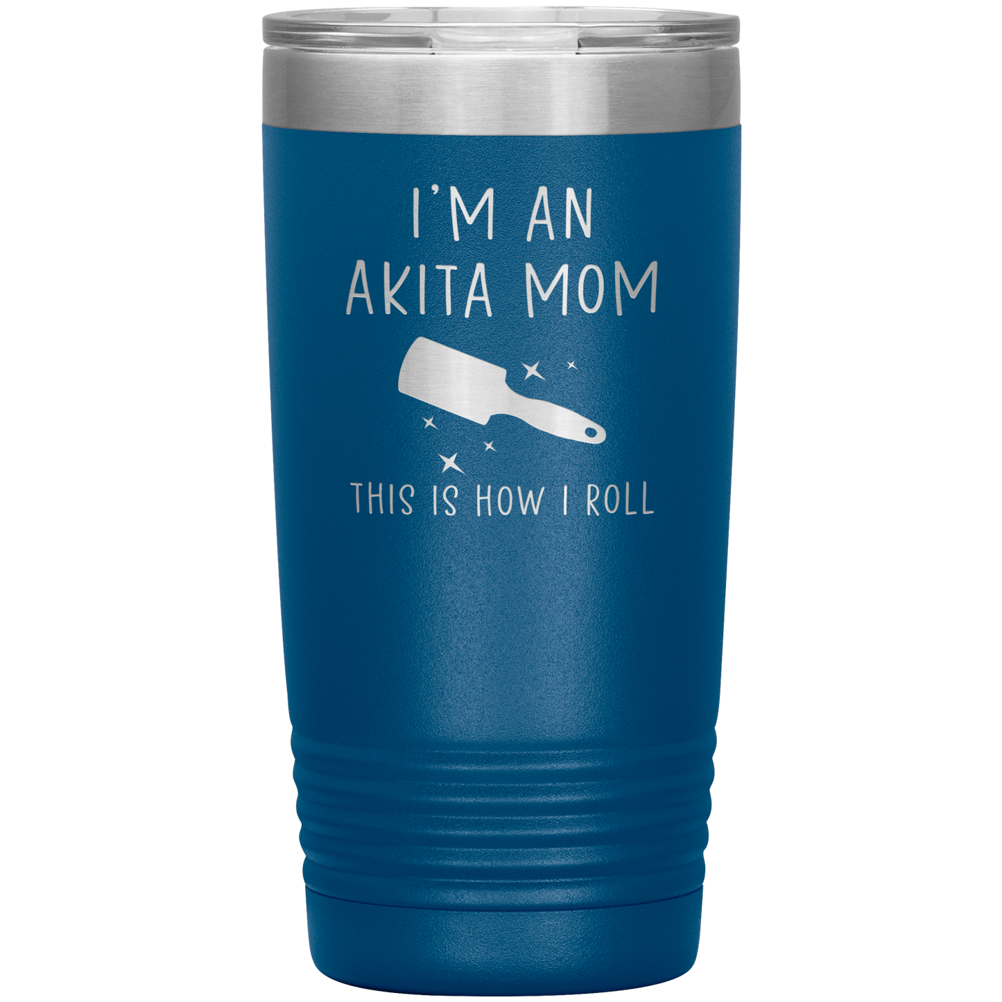 Akita Mom Tumbler, Funny Travel Coffee Mug, Birthday Gifts for Men and Women