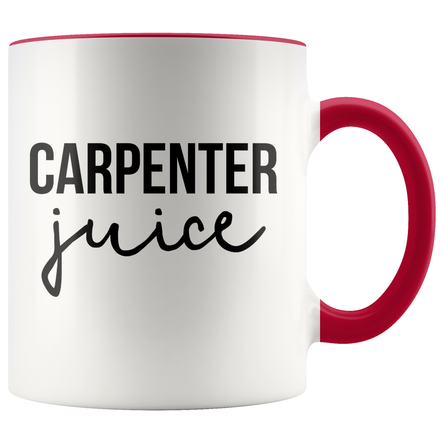 Carpenter Gifts, Coffee Mug, Two Tone Accent Cup, Birthday Gift for Men and Women