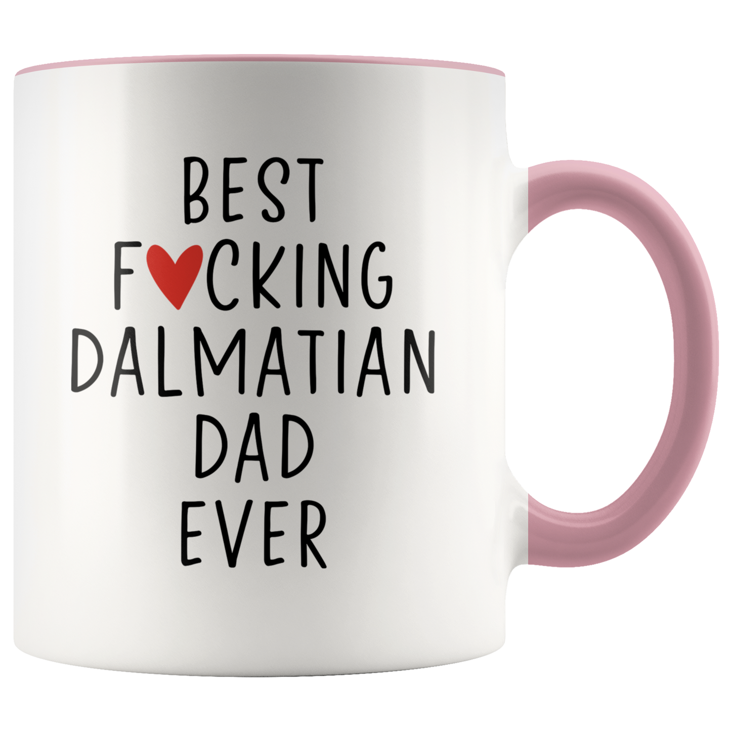 Dalmatian Dad Gifts, Coffee Mug, Two Tone Accent Cup, Birthday Gift for Men and Women