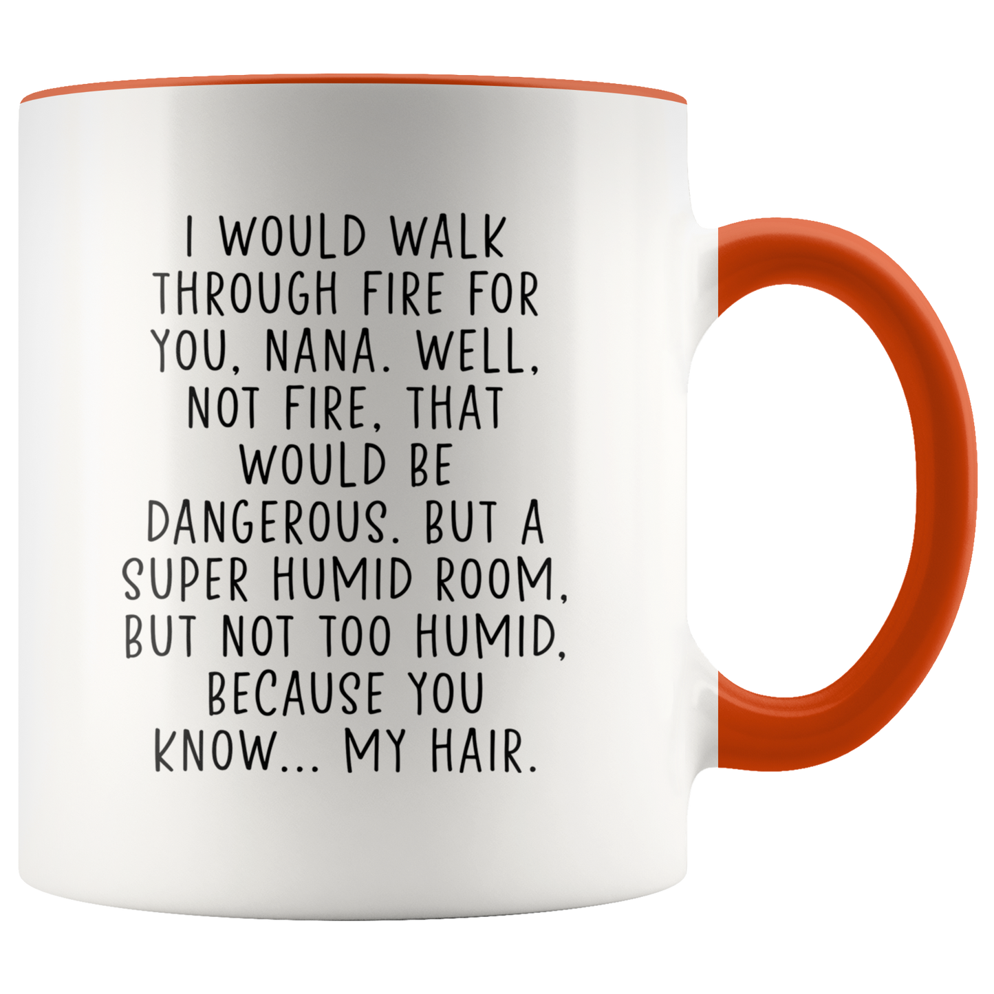 Nana Gifts, Coffee Mug, Two Tone Accent Cup, Birthday Gift for Men and Women