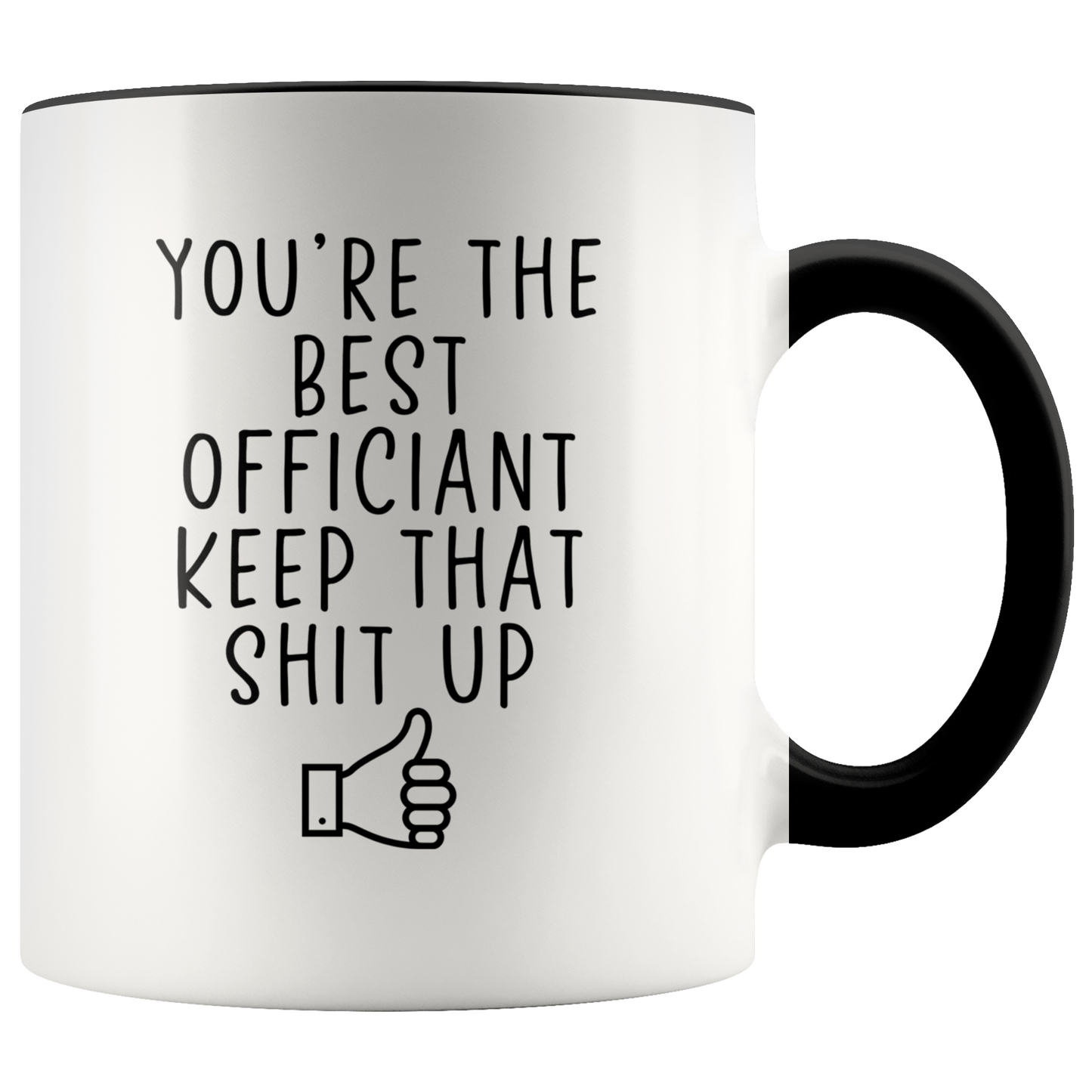 Officiant Gifts, Coffee Mug, Two Tone Accent Cup, Birthday Gift for Men and Women