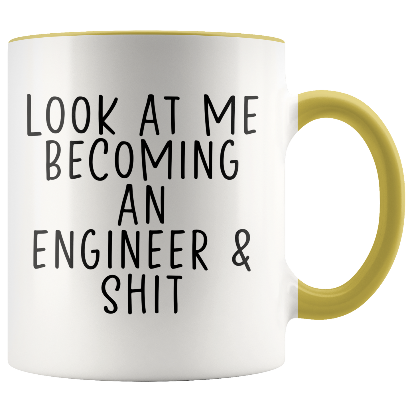 Engineer Gifts, Coffee Mug, Two Tone Accent Cup, Birthday Gift for Men and Women