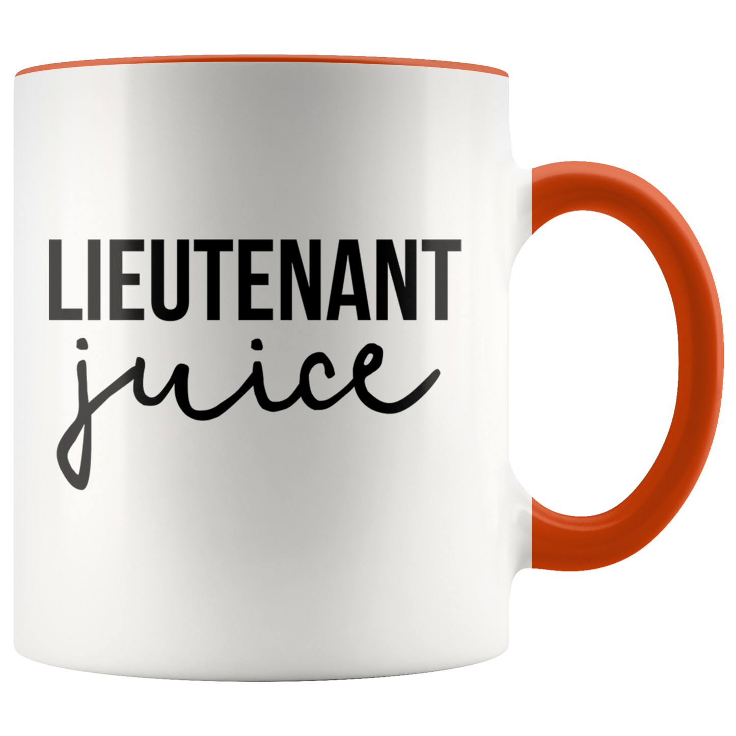 Lieutenant Gifts, Coffee Mug, Two Tone Accent Cup, Birthday Gift for Men and Women