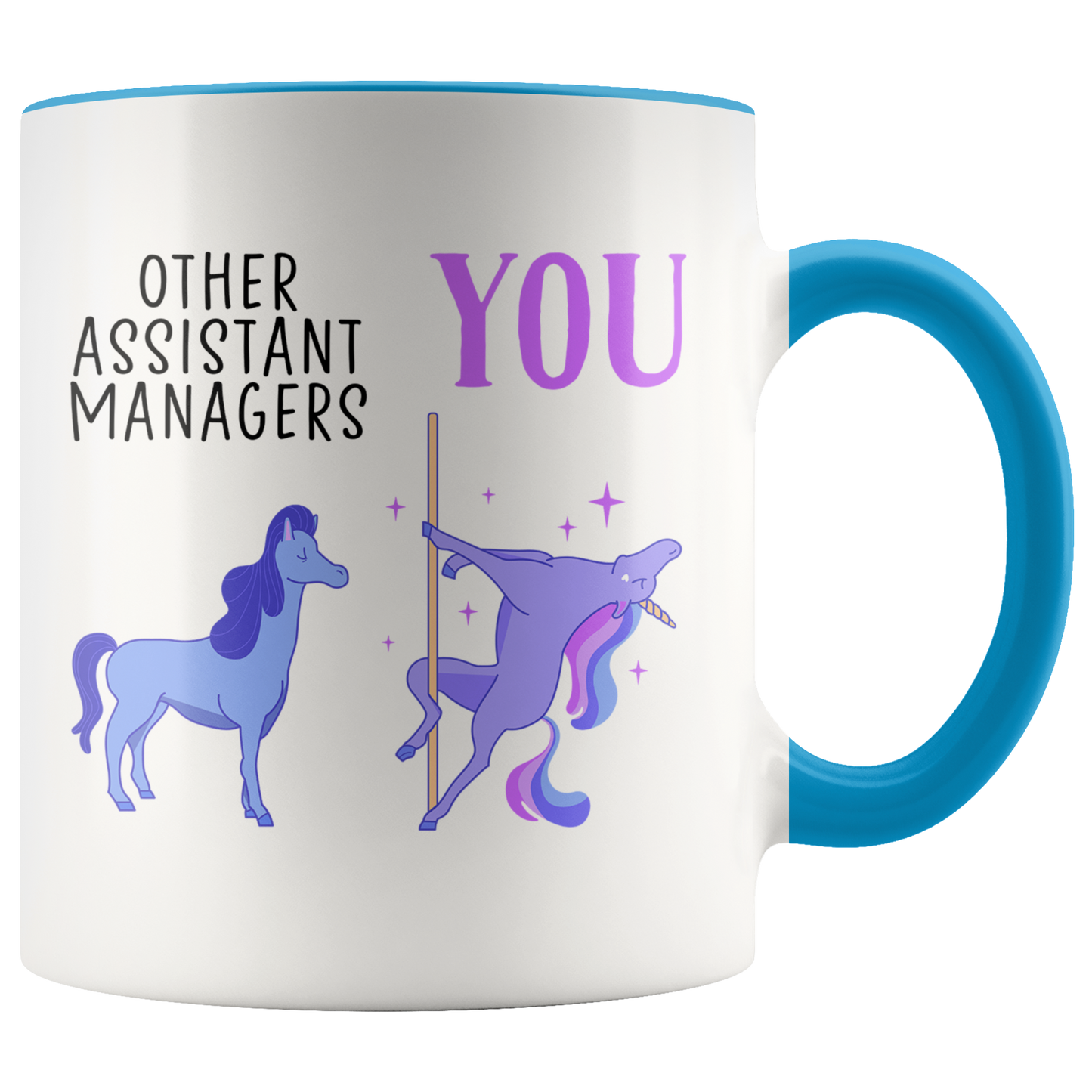 Assistant Manager Gifts, Coffee Mug, Two Tone Accent Cup, Birthday Gift for Men and Women