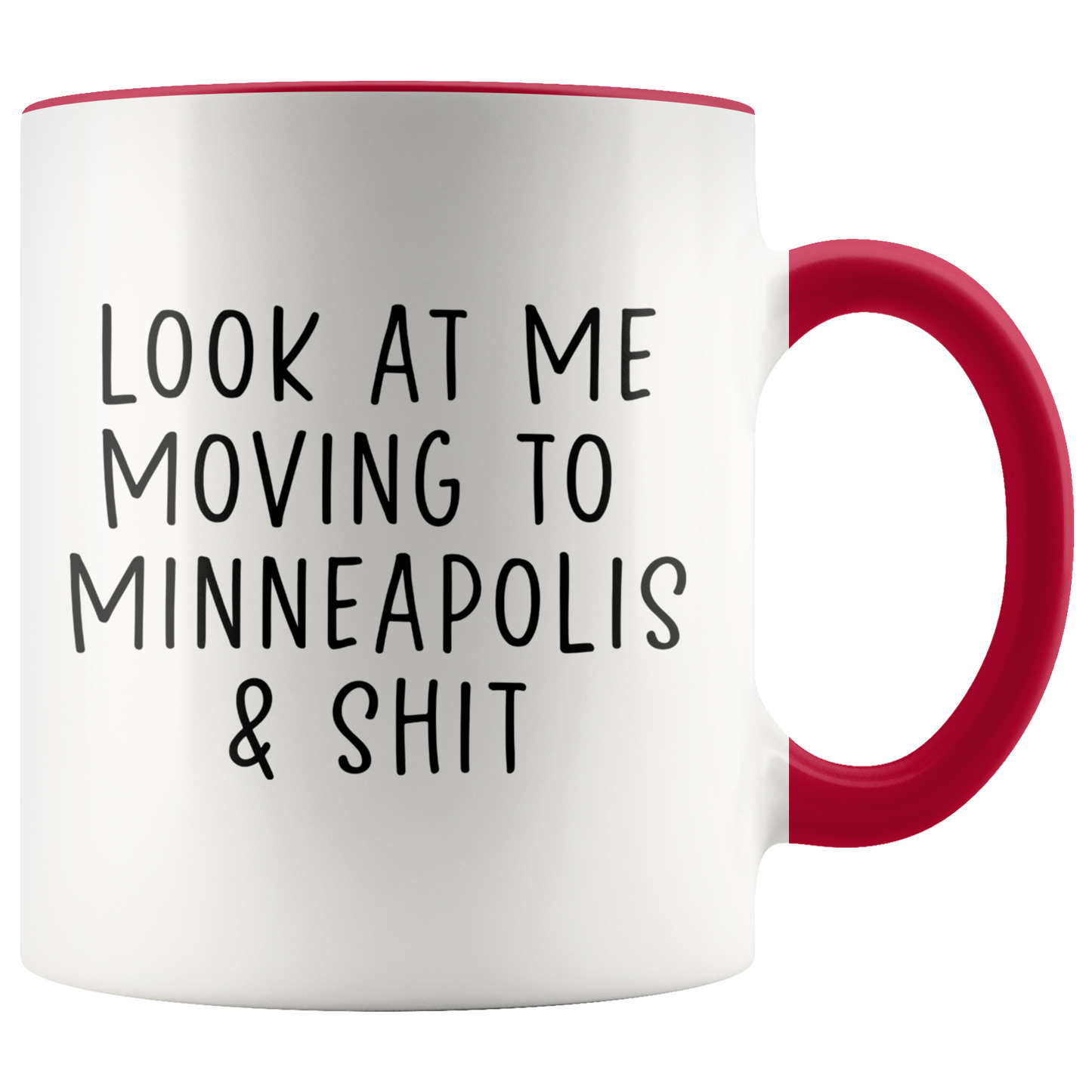 Moving to Minneapolis Minnesota Gifts, Coffee Mug, Two Tone Accent Cup, Birthday Gift for Men and Women