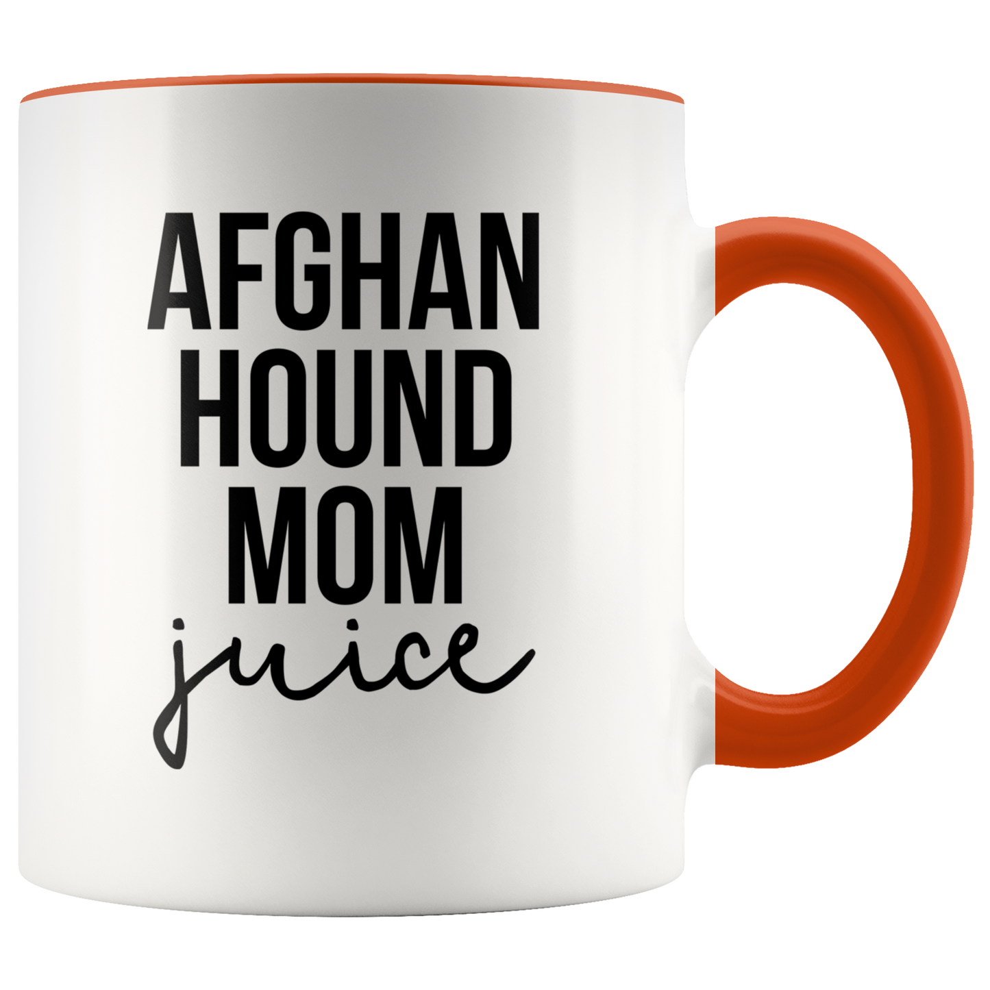 Afghan Hound Mom Gifts, Afghan Hound Mom Coffee Mug, Two Tone Accent Cup, Birthday Gift for Men and Women