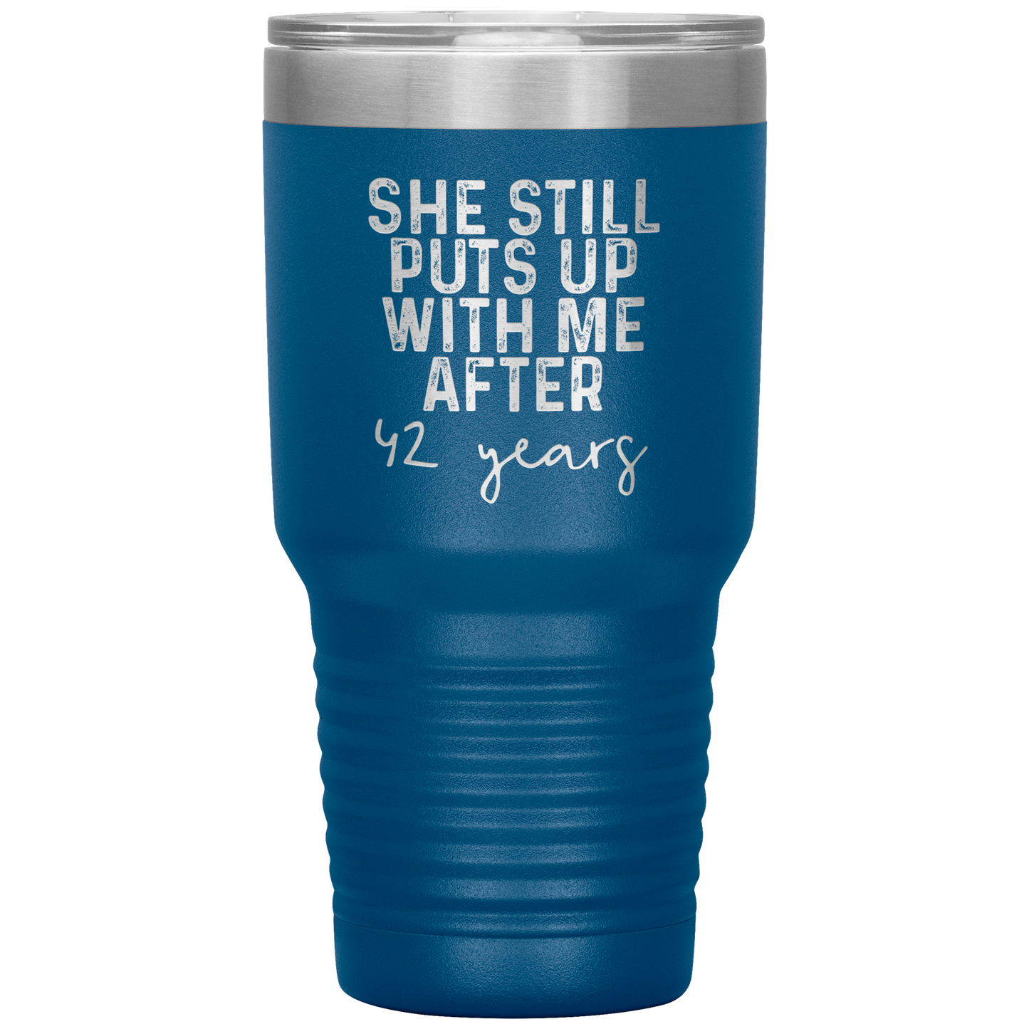 42nd Anniversary Gifts for Husband and Wife, Coffee Mug, Tumbler, Birthday Gifts for Men and Women