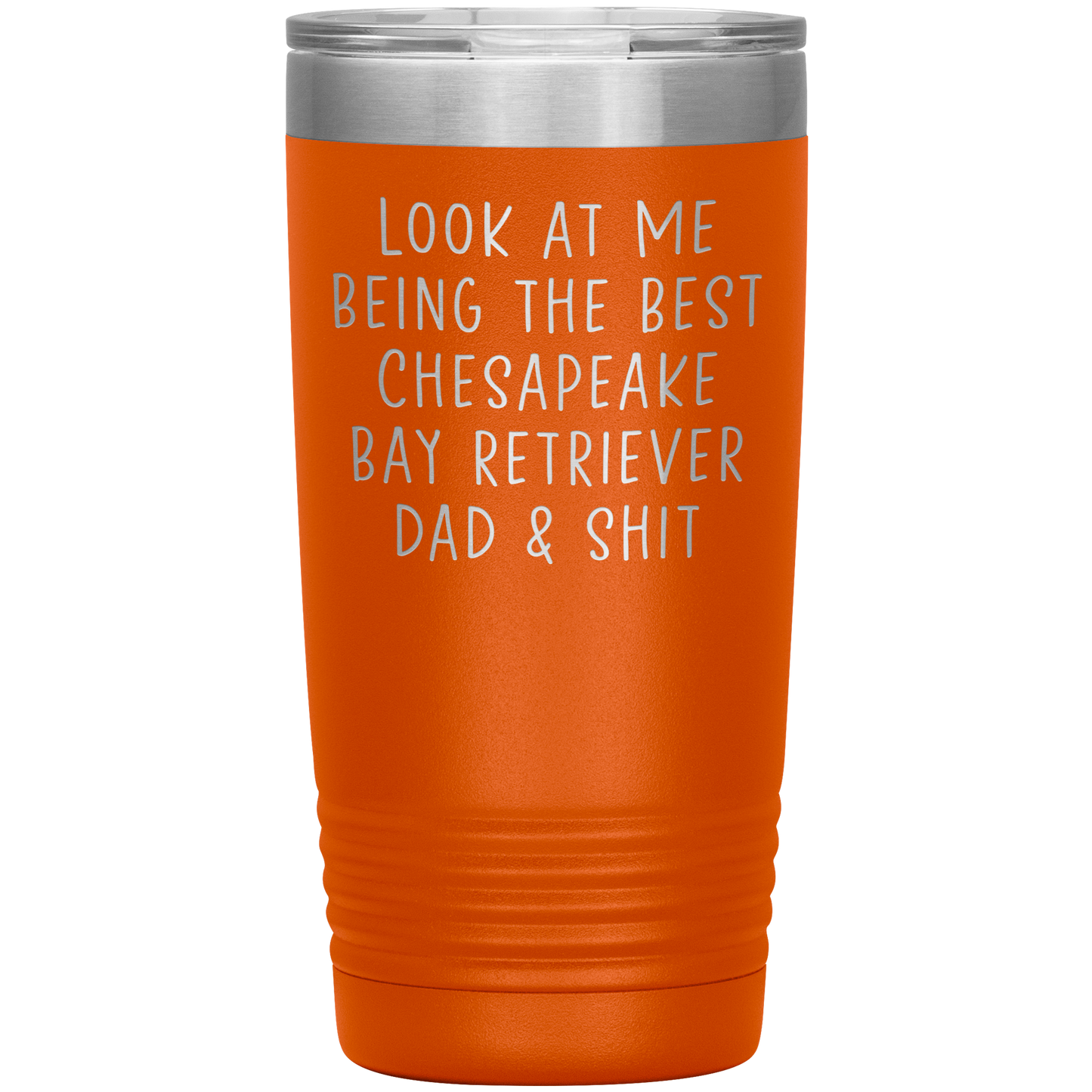 Chesapeake Bay Retriever Dad Tumbler, Funny Travel Coffee Mug, Birthday Gifts for Men and Women