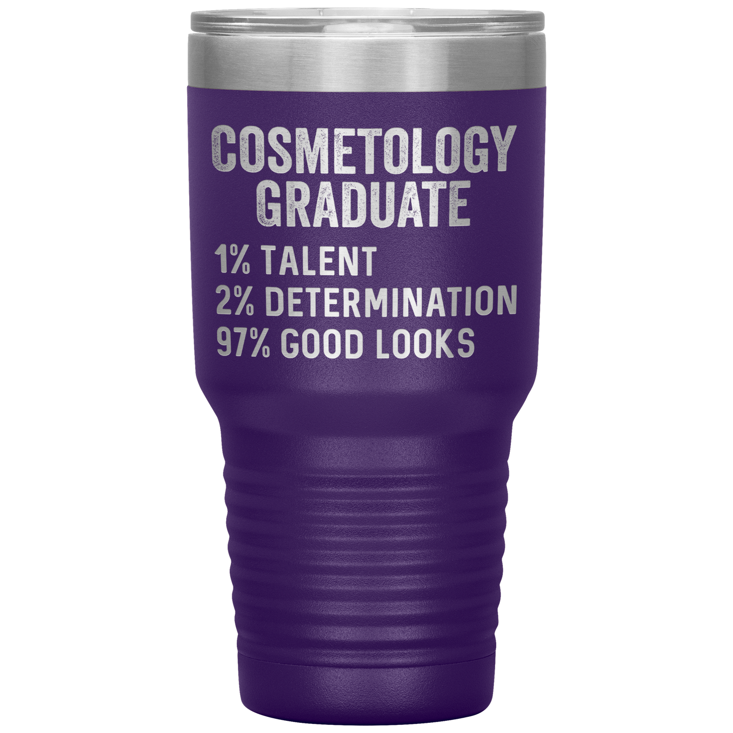 Cosmetology Graduate Tumbler, Funny Cosmetologist Graduation Travel Coffee Mug, Birthday Gifts for Men and Women