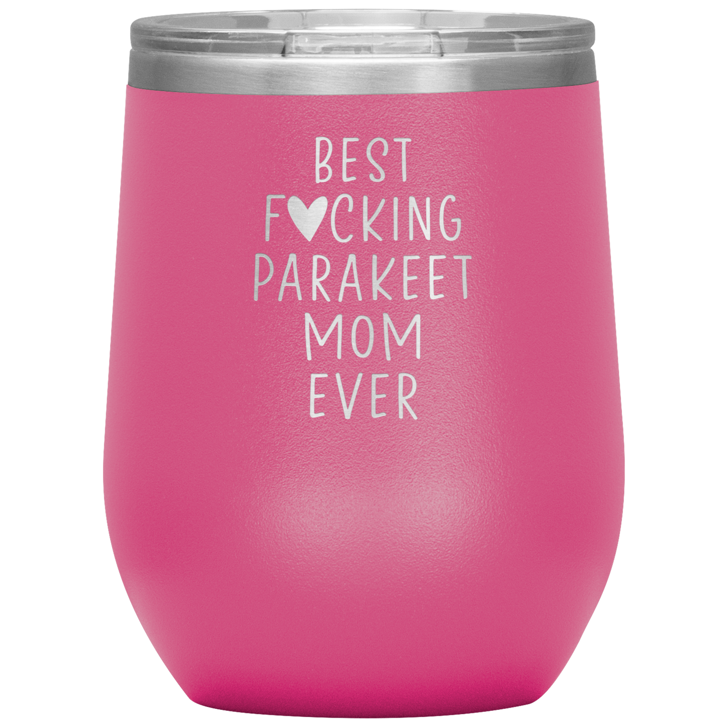 Parakeet Mom Wine Tumbler, Parakeet Mom Gifts, Travel Wine Cup, Birthday Gifts for Men and Women