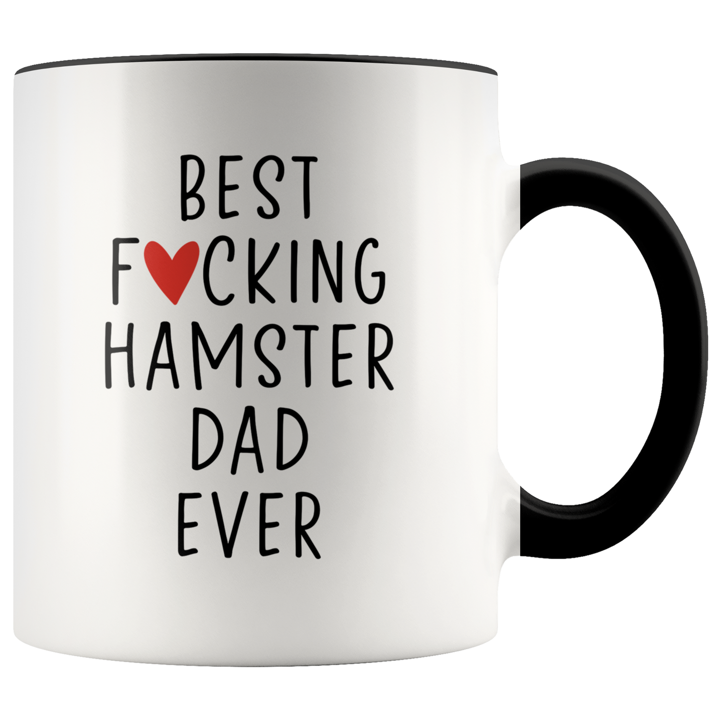 Hamster Dad Gifts, Coffee Mug, Two Tone Accent Cup, Birthday Gift for Men and Women