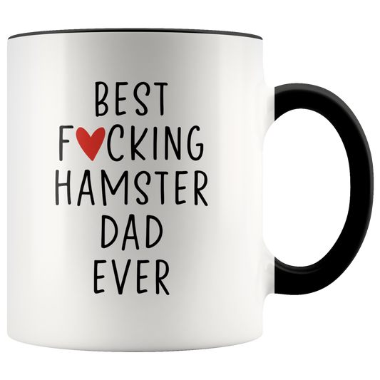 Hamster Dad Gifts, Coffee Mug, Two Tone Accent Cup, Birthday Gift for Men and Women