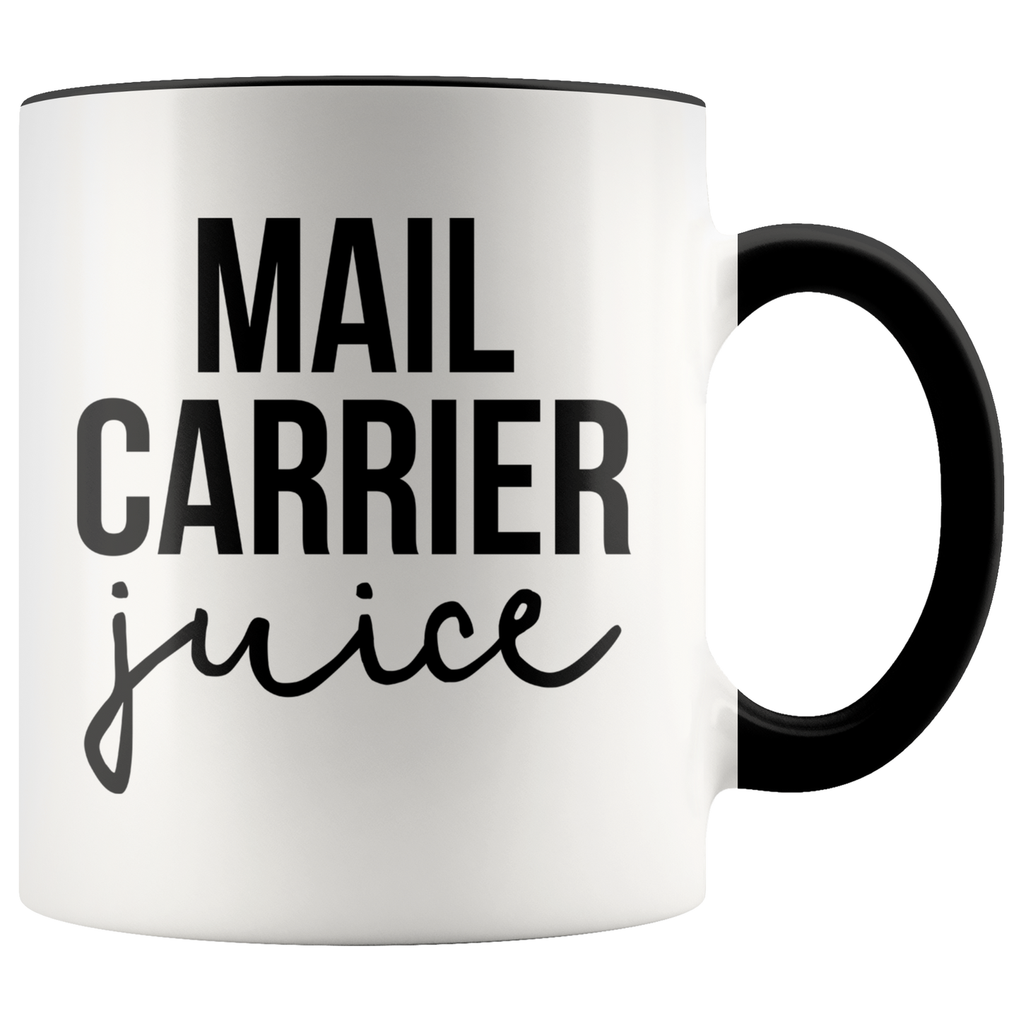 Mail Carrier Gifts, Coffee Mug, Two Tone Accent Cup, Birthday Gift for Men and Women