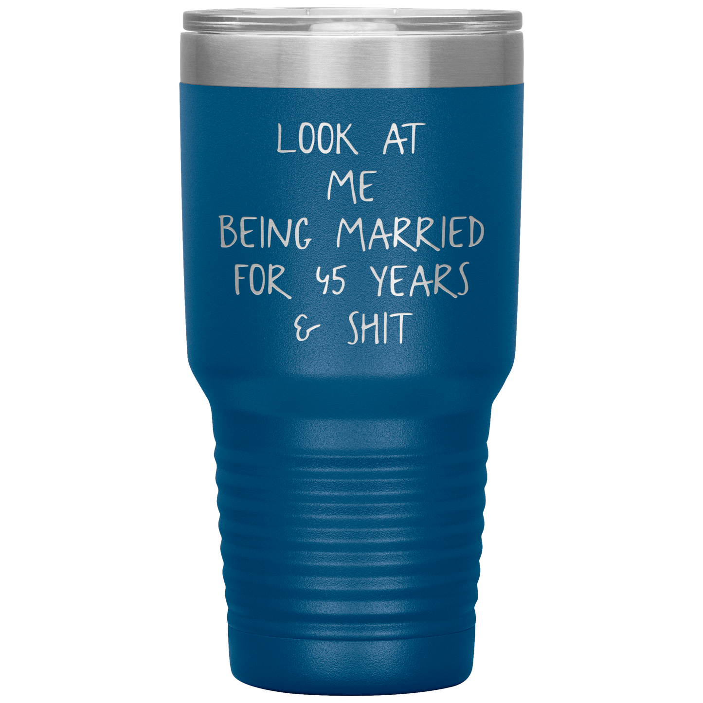 45th Anniversary Tumbler, Funny Travel Coffee Mug, Birthday Gifts for Men and Women