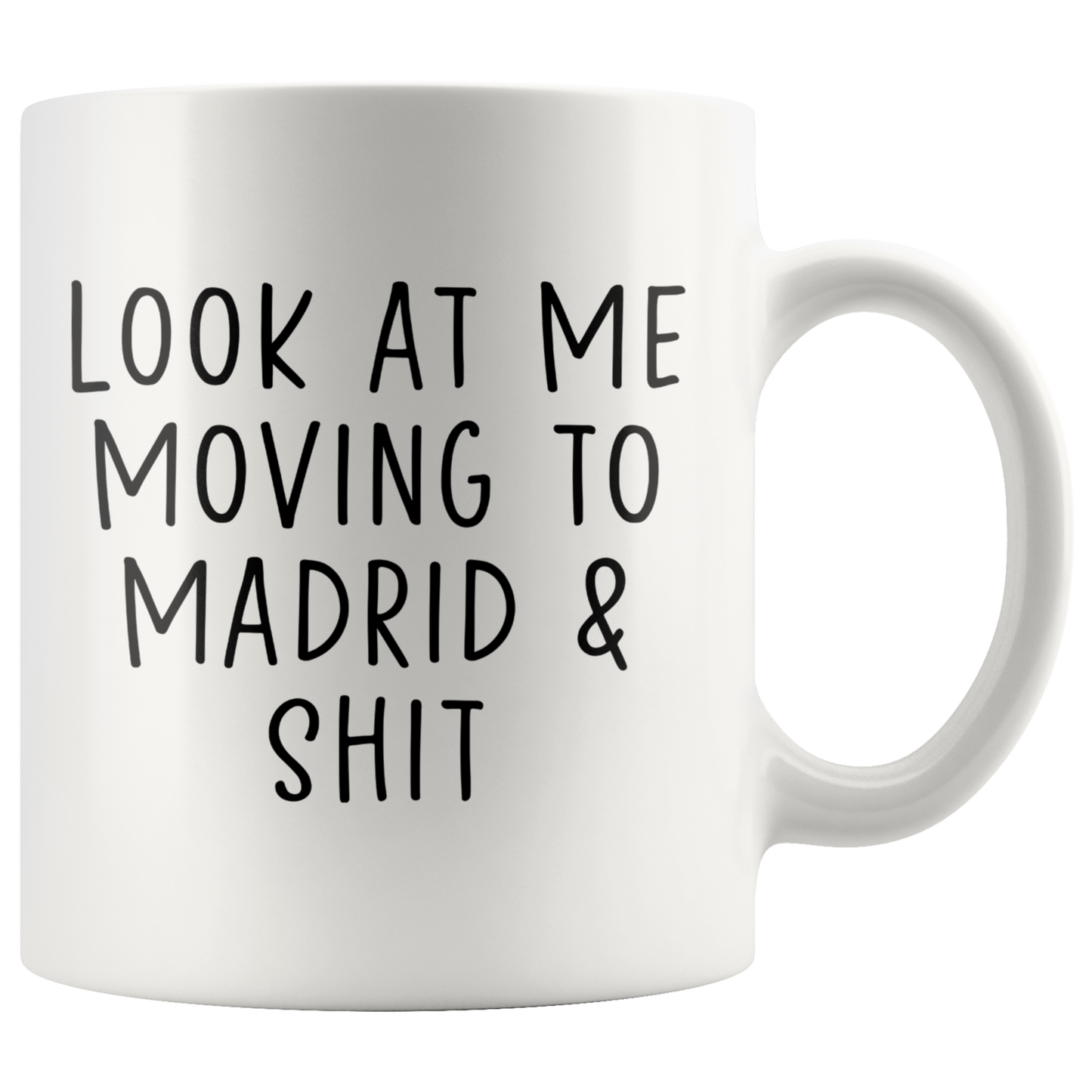 Moving to Madrid Spain Gifts, Coffee Mug, Two Tone Accent Cup, Birthday Gift for Men and Women