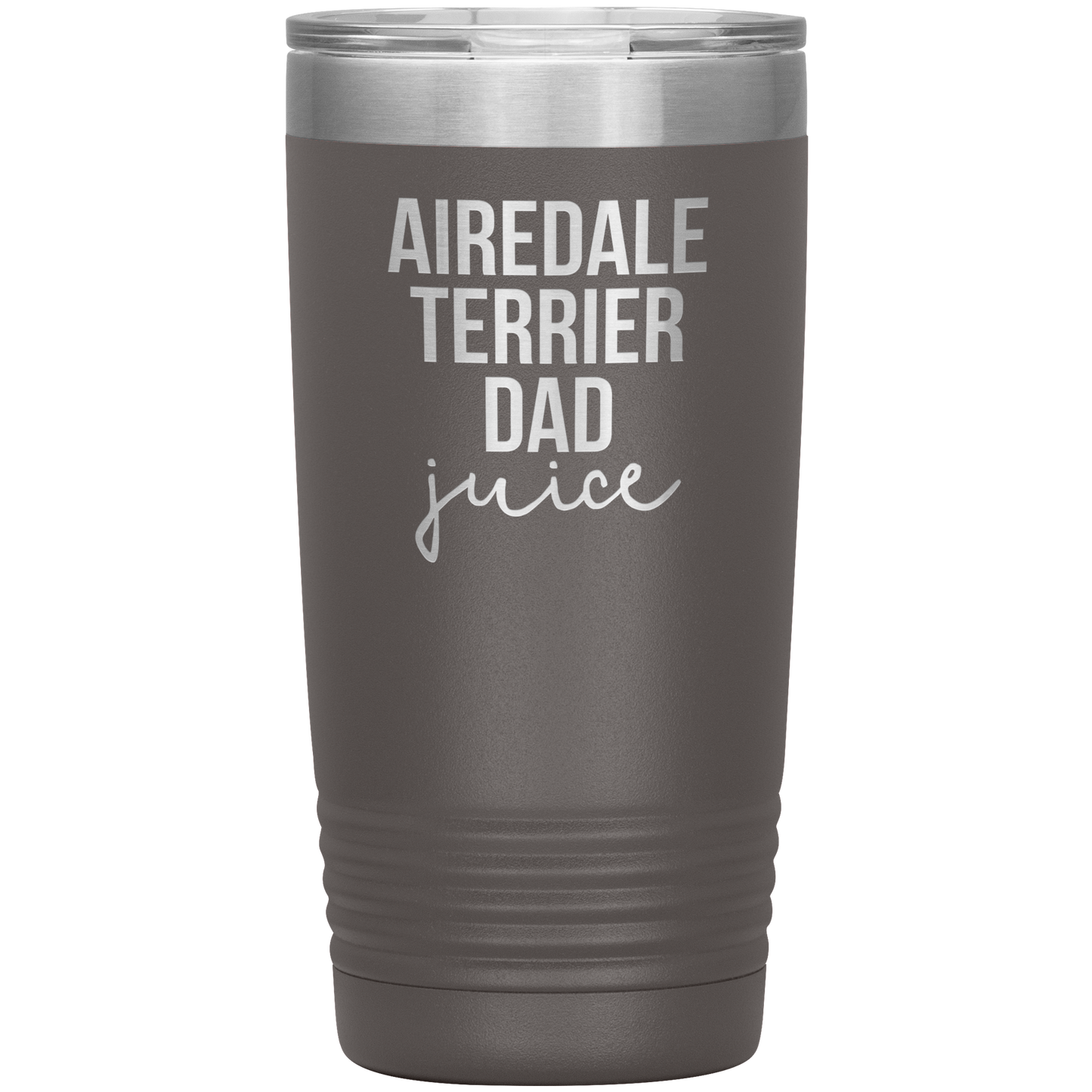 Airedale Terrier Dad Tumbler, Funny Travel Coffee Mug, Birthday Gifts for Men and Women