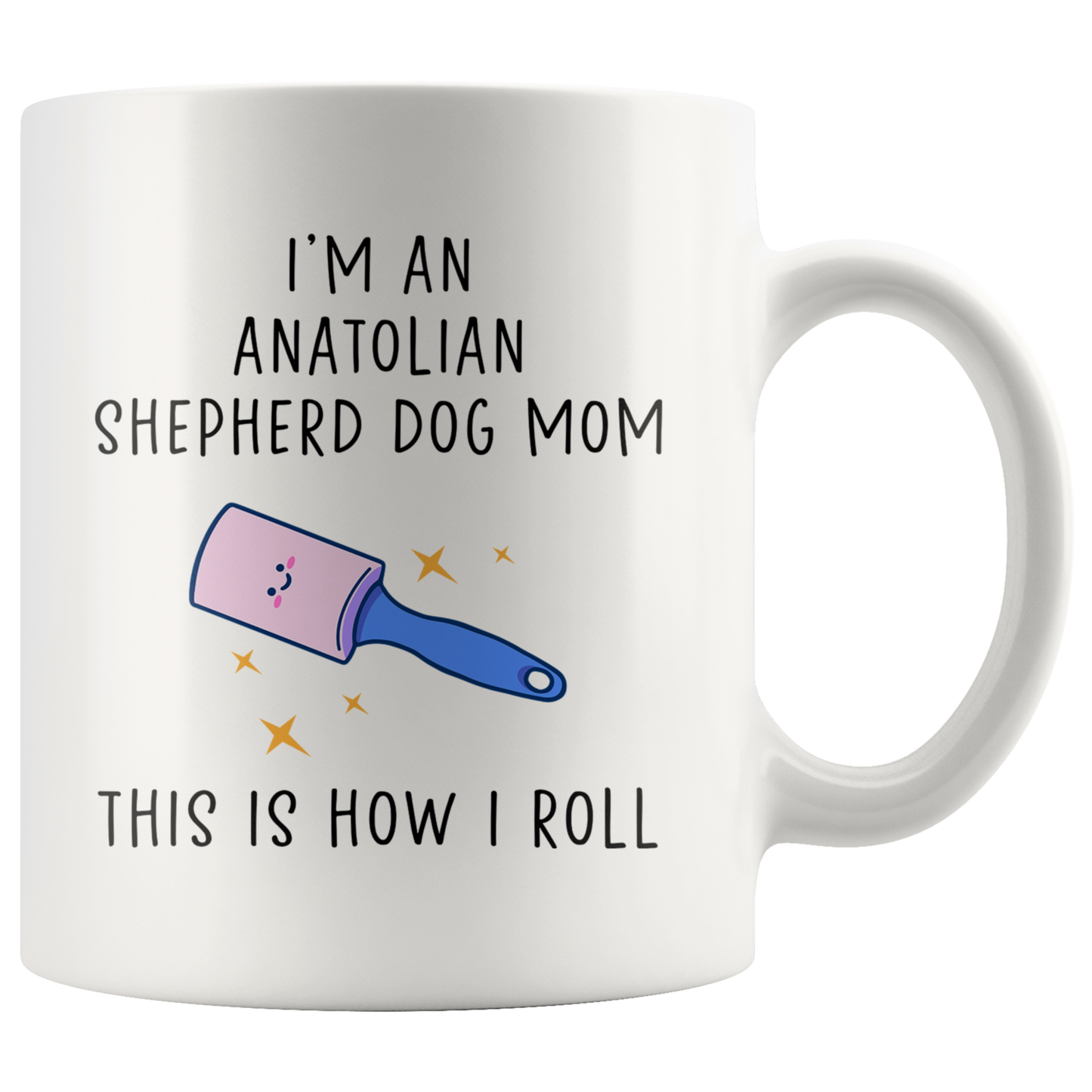 Anatolian Shepherd Dog Mom Gifts, Coffee Mug, Two Tone Accent Cup, Birthday Gift for Men and Women