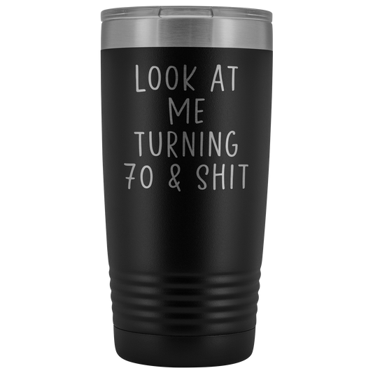 Cadeau d’anniversaire du 70e anniversaire pour femme, cadeau d’anniversaire du 70e anniversaire pour les hommes, tumbler anniversaire 70e, tasse de 70e anniversaire