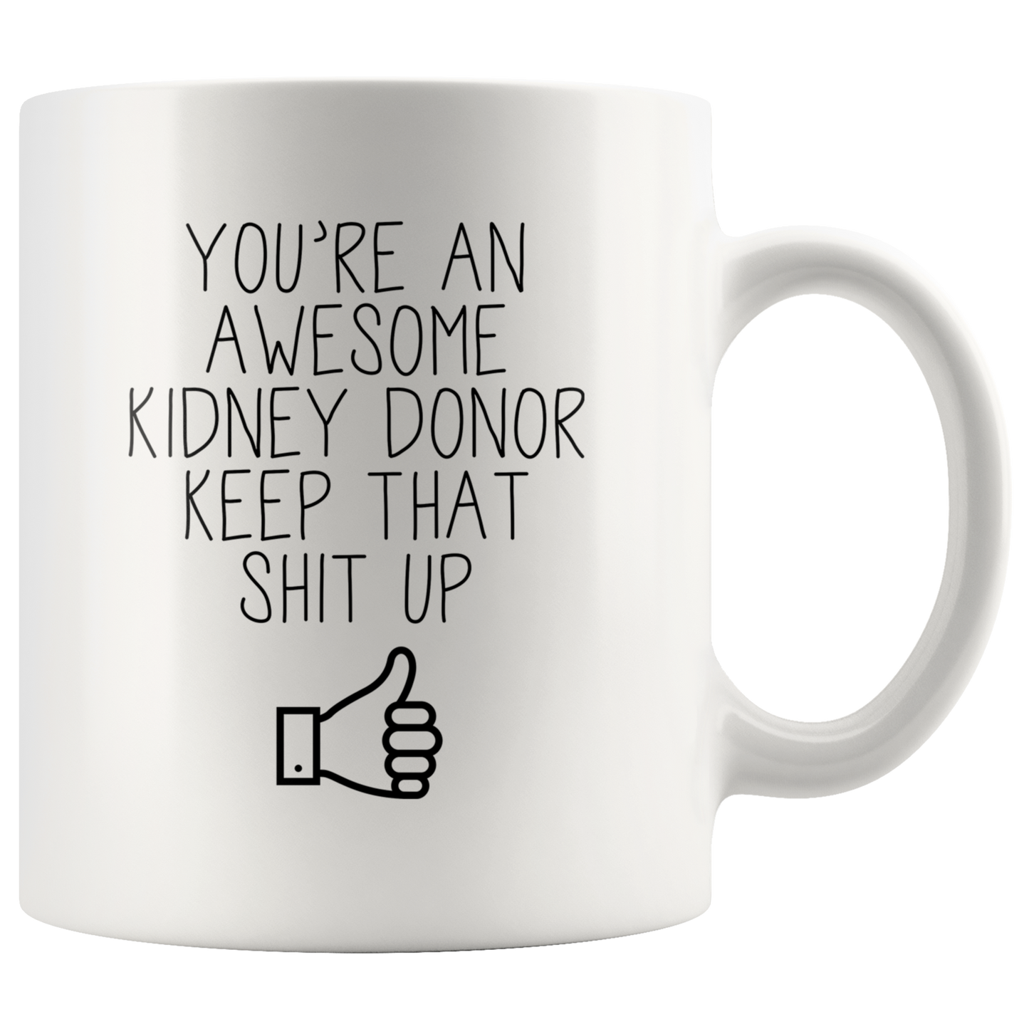 Kidney Donor Gifts, Organ Donor Coffee Mug, Two Tone Accent Cup, Birthday Gift for Men and Women