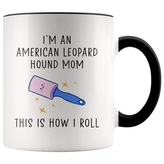 American Leopard Hound Mom Gifts, Coffee Mug, Two Tone Accent Cup, Birthday Gift for Men and Women