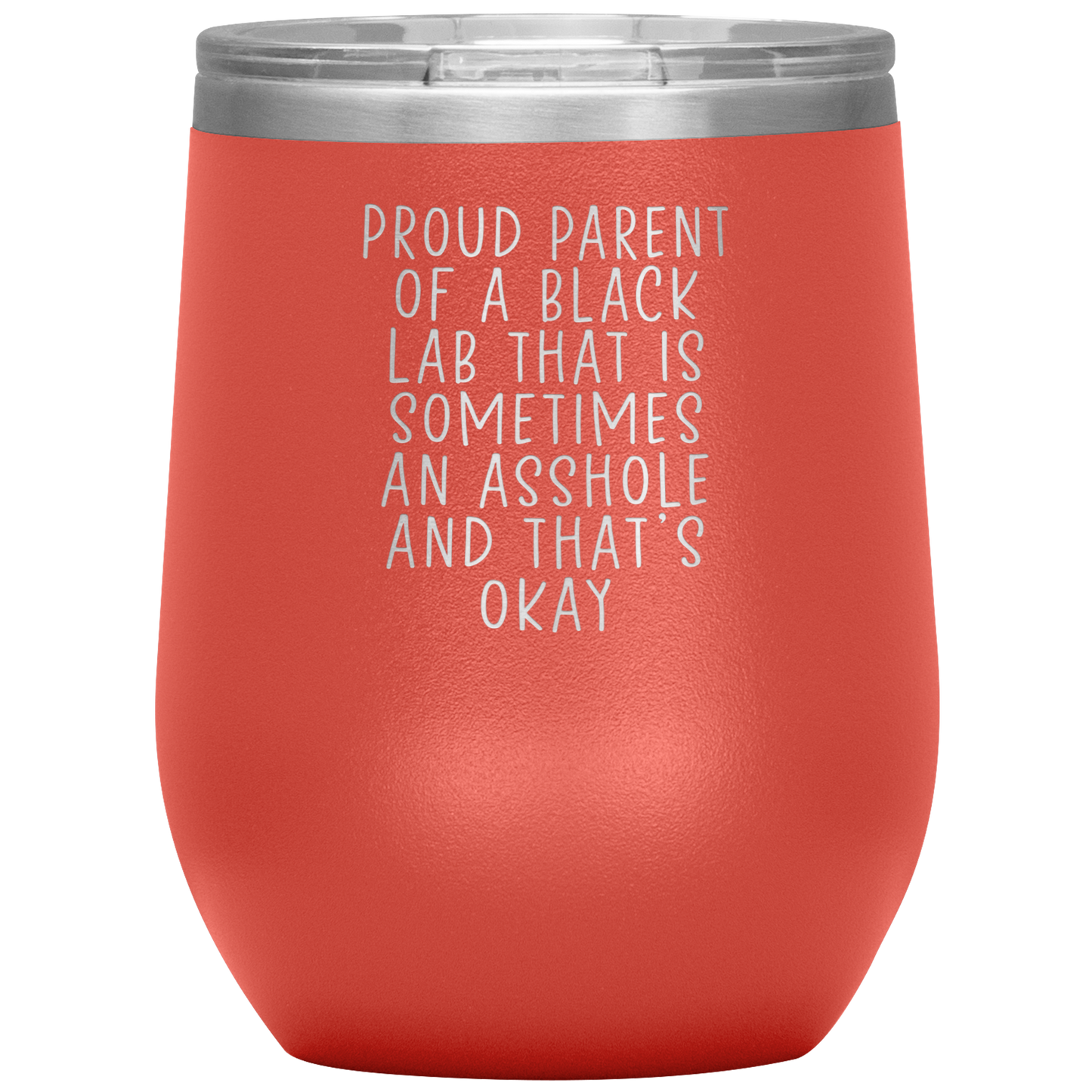 Black Lab Mom Dad Wine Tumbler, Gifts, Travel Wine Cup, Birthday Gifts for Men and Women