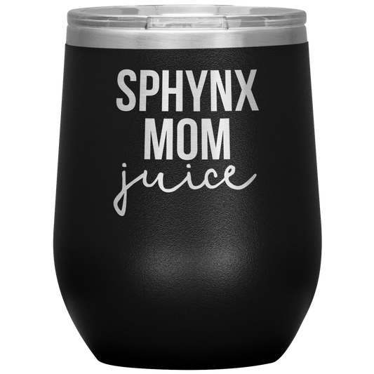 Sphynx Mom Wine Tumbler, Sphynx Mom Gifts, Travel Wine Cup, Cadeaux d’anniversaire pour hommes et femmes