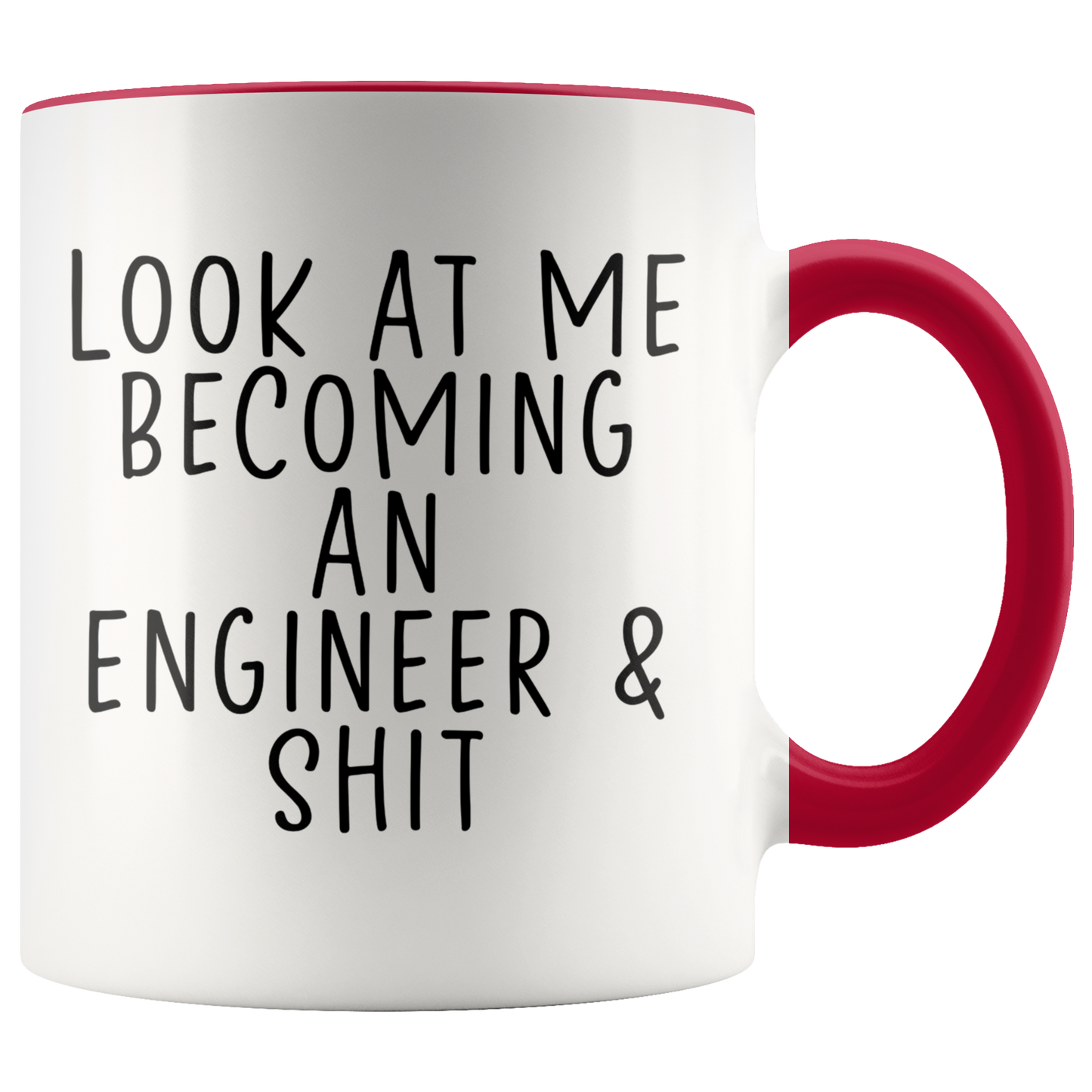 Engineer Gifts, Coffee Mug, Two Tone Accent Cup, Birthday Gift for Men and Women