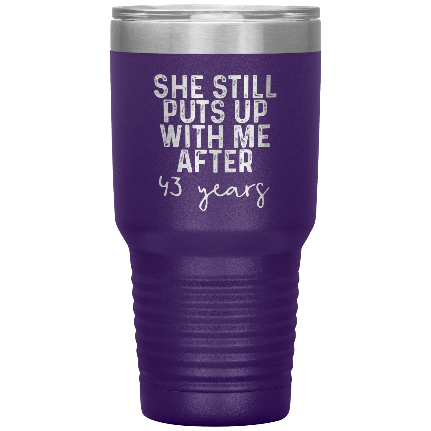 43rd Anniversary Gifts for Husband and Wife, Coffee Mug, Tumbler, Birthday Gifts for Men and Women