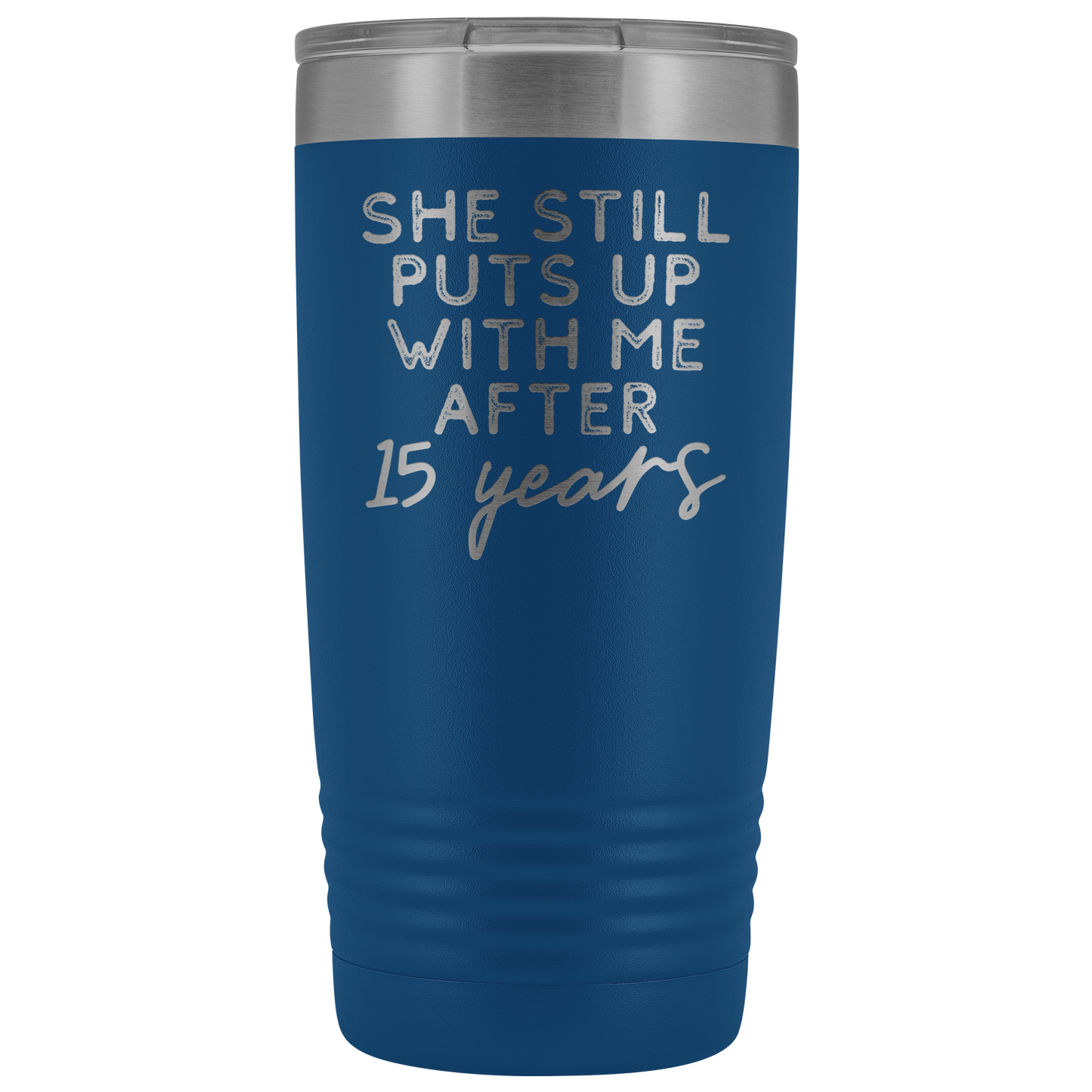 Cadeau 15ème anniversaire 15 année anniversaire de mariage Tasse de café Drôle Mari Tumbler Cadeaux pour lui Crystal Anniversary for Men Cup