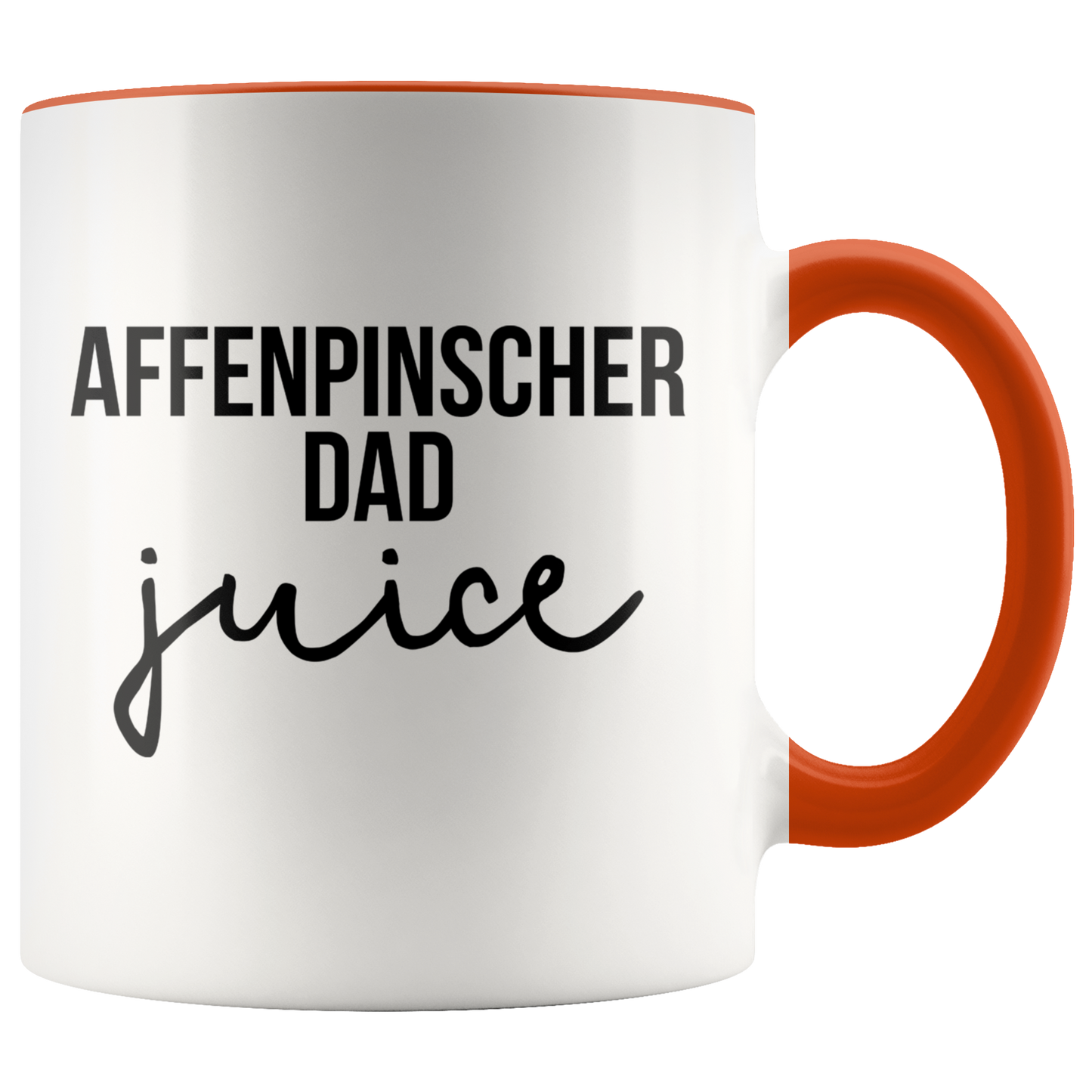 Affenpinscher Dad Gifts, Coffee Mug, Two Tone Accent Cup, Birthday Gift for Men and Women