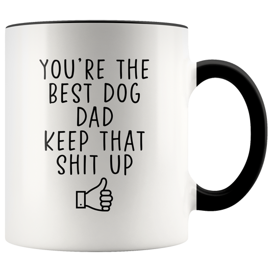 Dog Dad Gifts, Coffee Mug, Two Tone Accent Cup, Birthday Gift for Men and Women