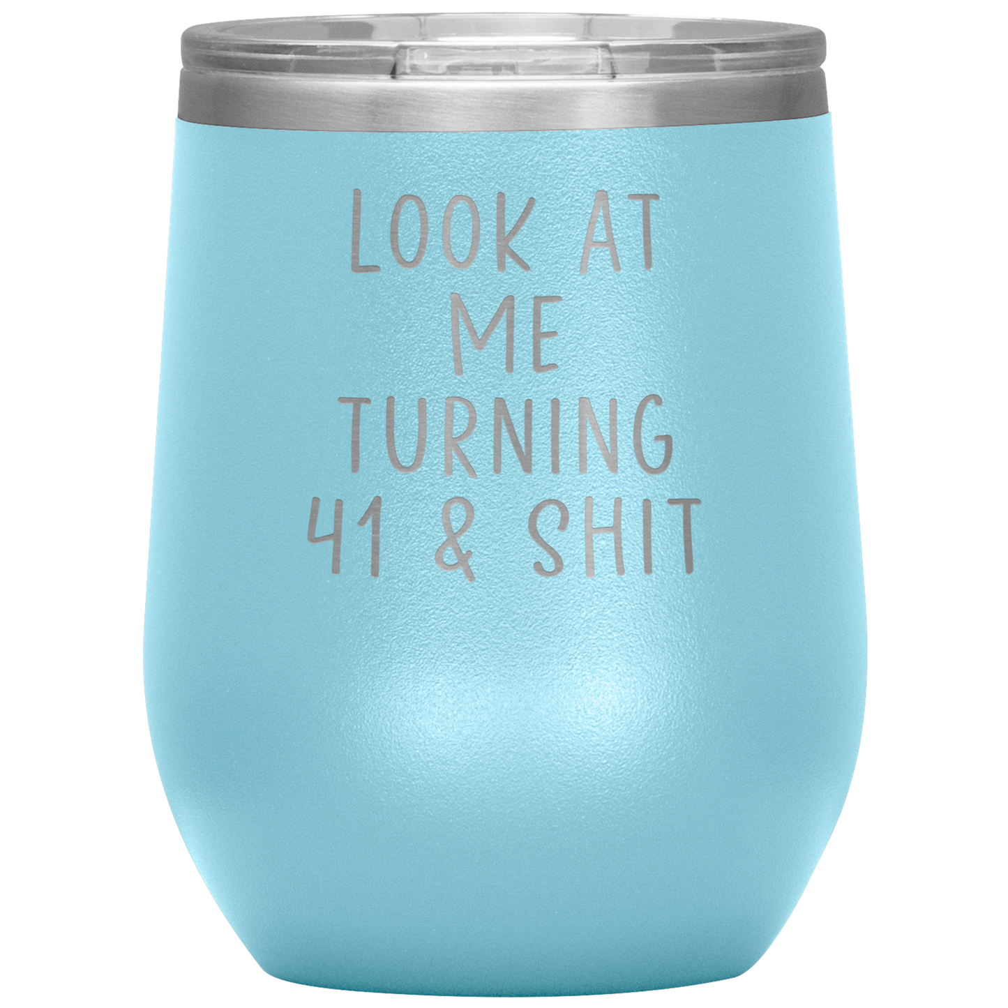 41st Birthday Wine Tumbler, 41st Birthday Gifts, Travel Wine Cup, Birthday Gifts for Men and Women