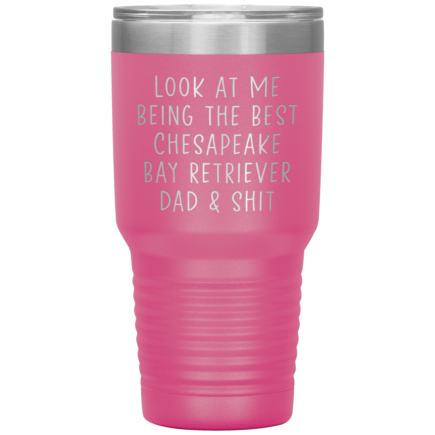 Chesapeake Bay Retriever Dad Tumbler, Funny Travel Coffee Mug, Birthday Gifts for Men and Women