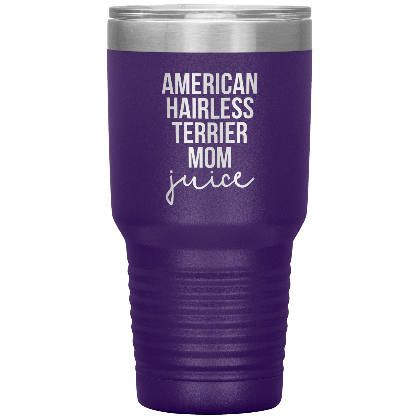 American Hairless Terrier Mom Tumbler, Funny Travel Coffee Mug, Birthday Gifts for Men and Women