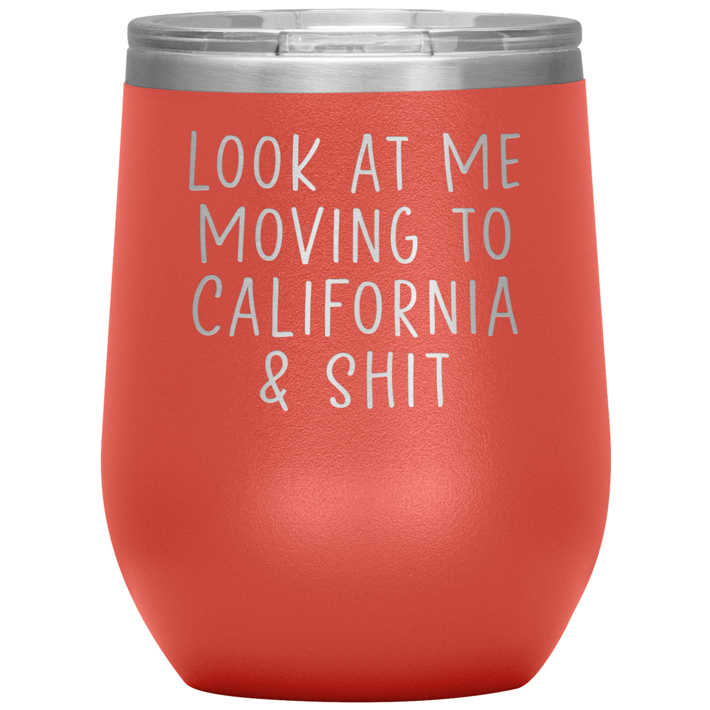 Déménagement à California Wine Tumbler, Déménagement en Californie Cadeaux, Travel Wine Cup, Cadeaux d’anniversaire pour les hommes et les femmes