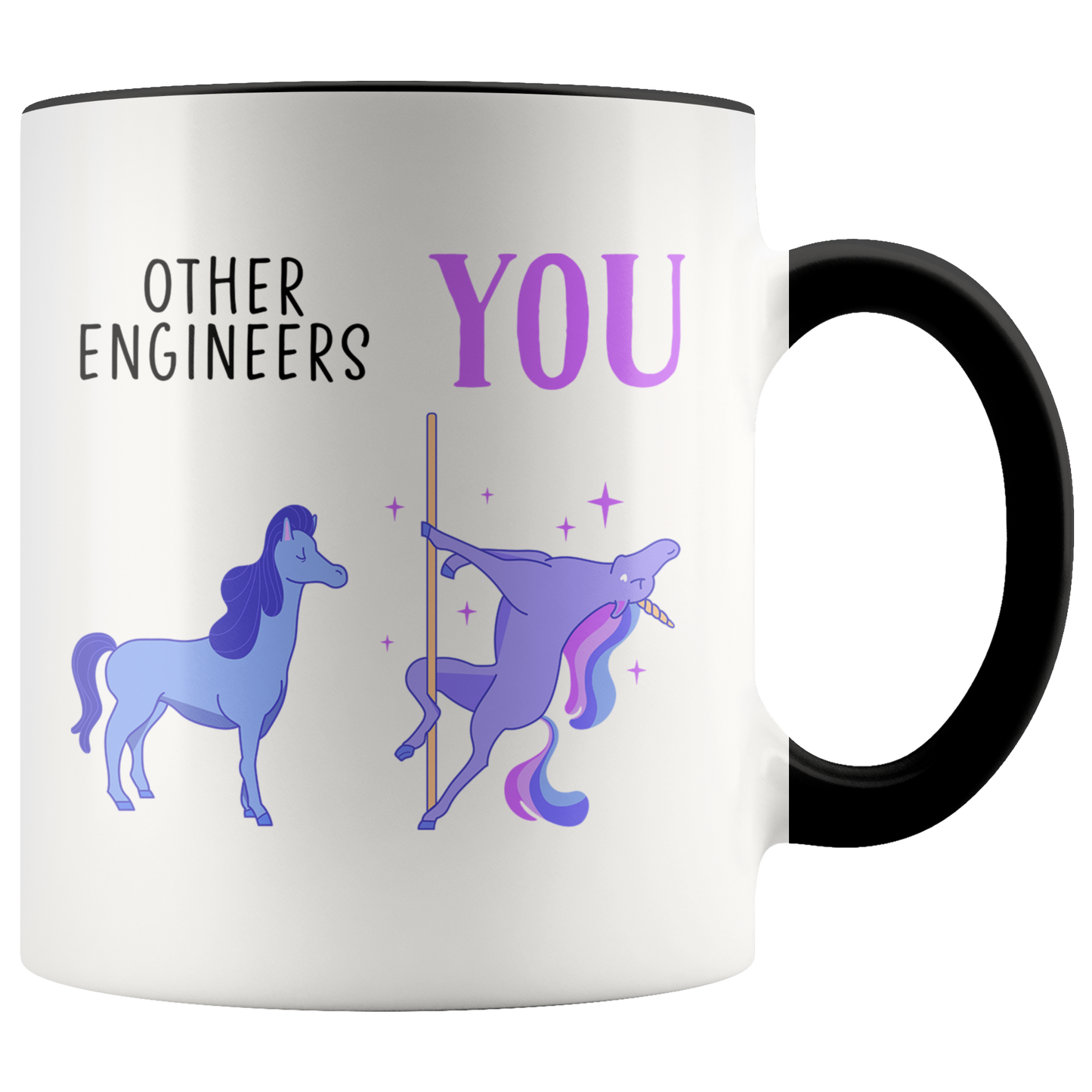 Engineer Gifts, Coffee Mug, Two Tone Accent Cup, Birthday Gift for Men and Women