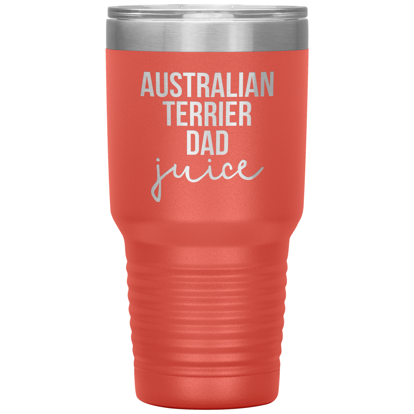 Australian Terrier Dad Tumbler, Funny Travel Coffee Mug, Birthday Gifts for Men and Women