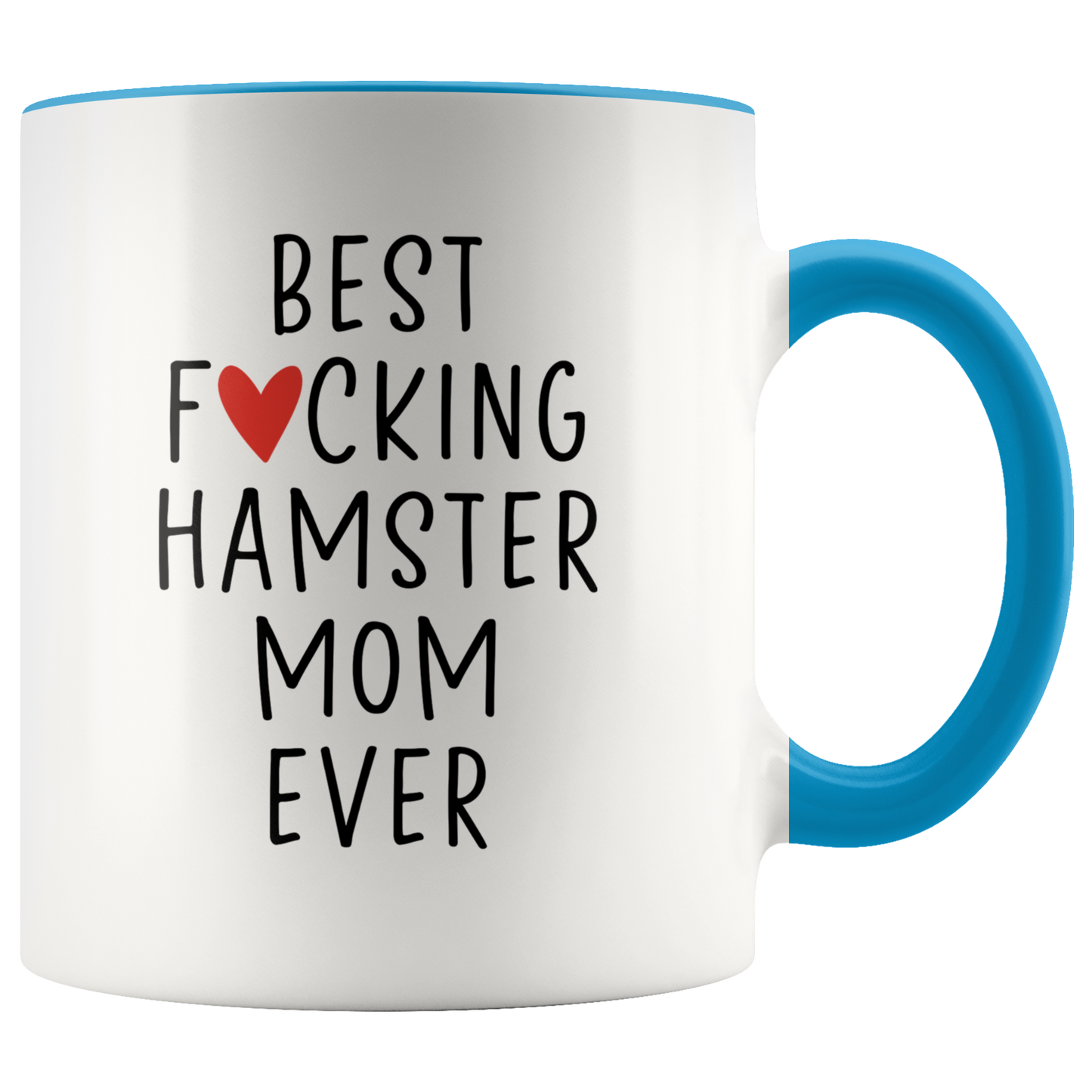 Hamster Mom Gifts, Coffee Mug, Two Tone Accent Cup, Birthday Gift for Men and Women