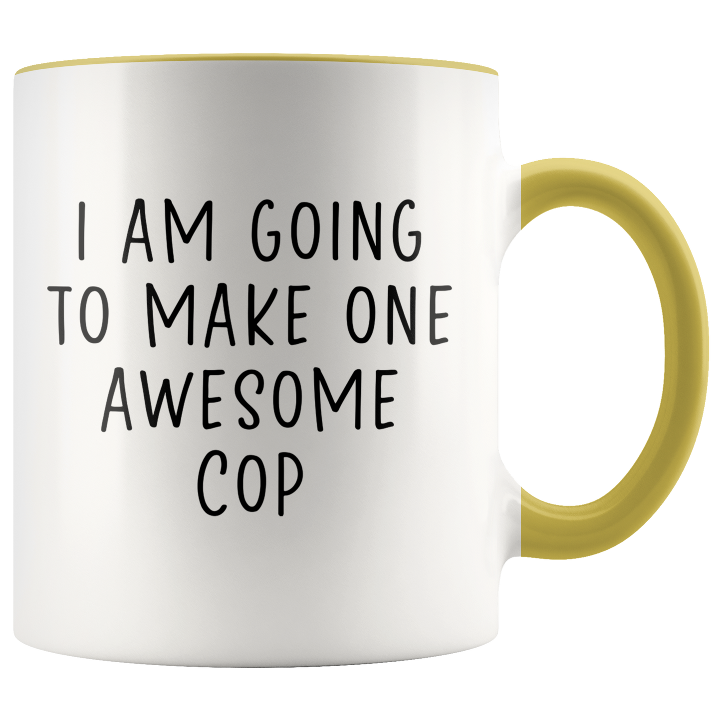 Cop Gifts, Coffee Mug, Two Tone Accent Cup, Birthday Gift for Men and Women