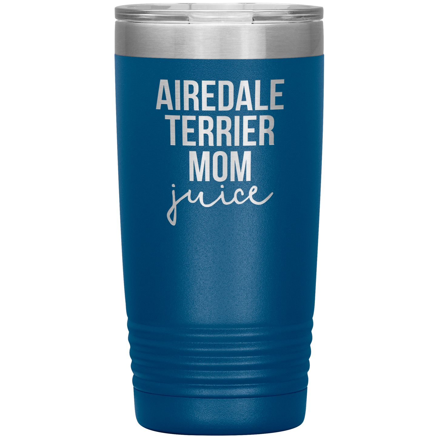 Airedale Terrier Mom Tumbler, Funny Travel Coffee Mug, Birthday Gifts for Men and Women