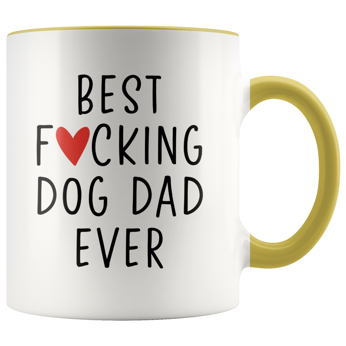 Dog Dad Gifts, Coffee Mug, Two Tone Accent Cup, Birthday Gift for Men and Women