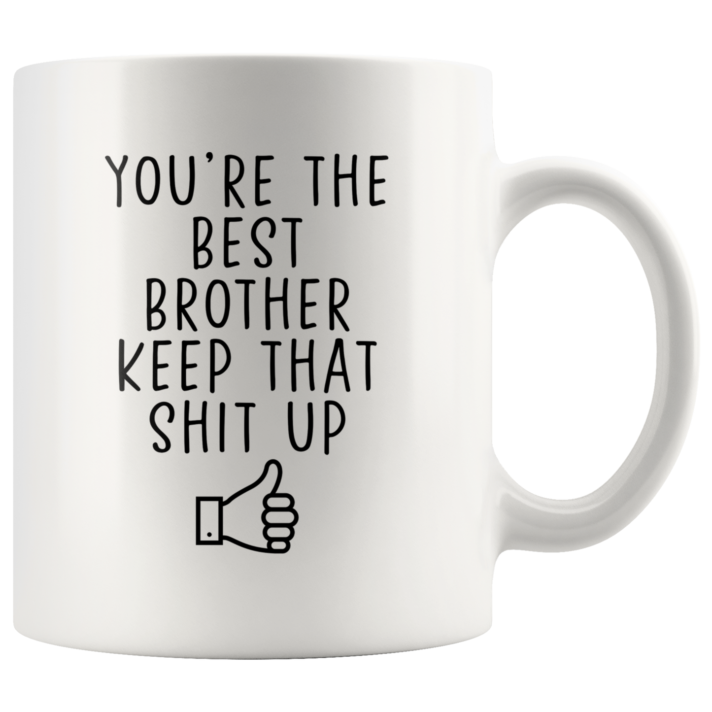 Brother Gifts, Coffee Mug, Two Tone Accent Cup, Birthday Gift for Men and Women